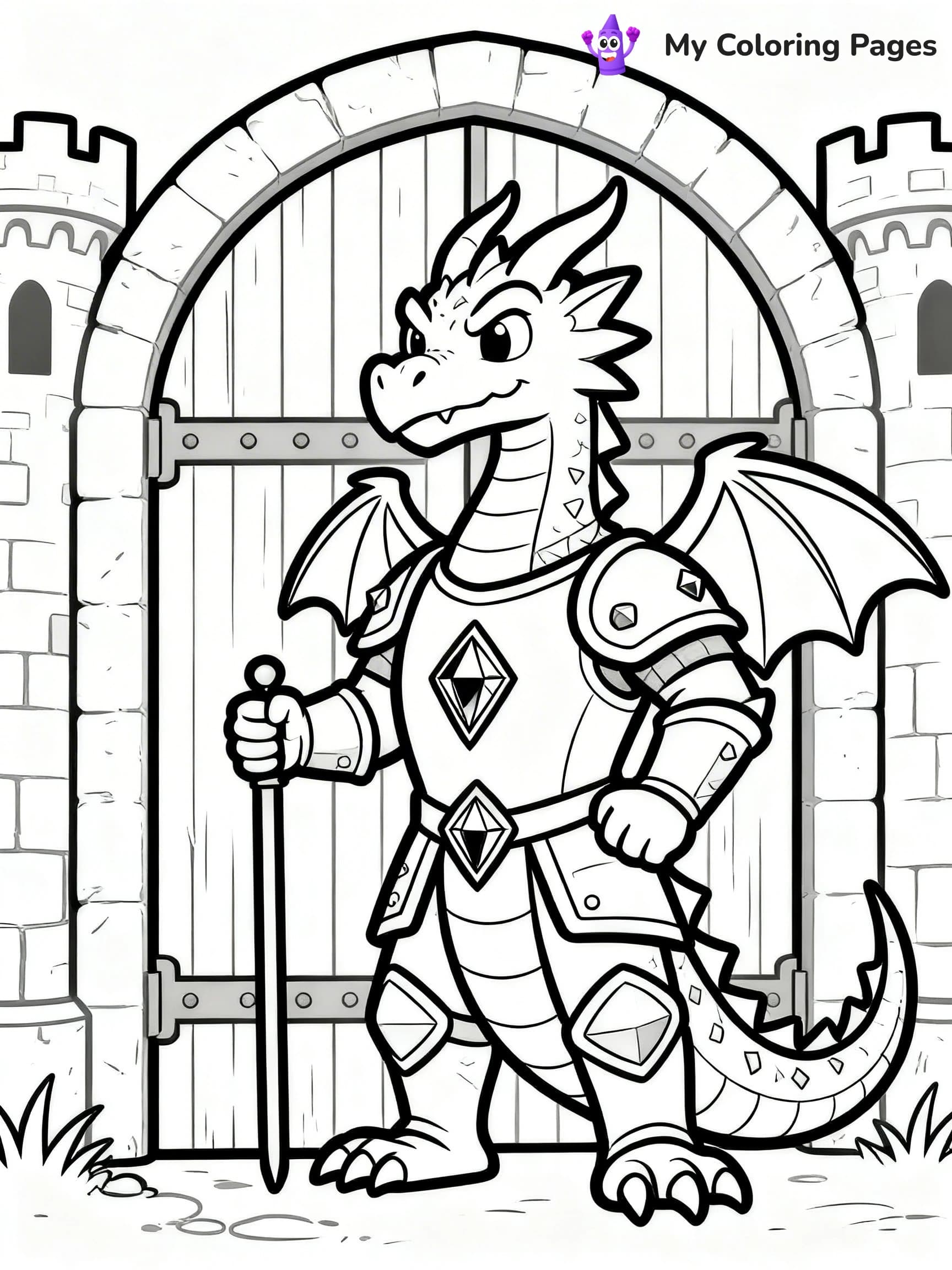 Realistic Dragon Coloring Pages - 7