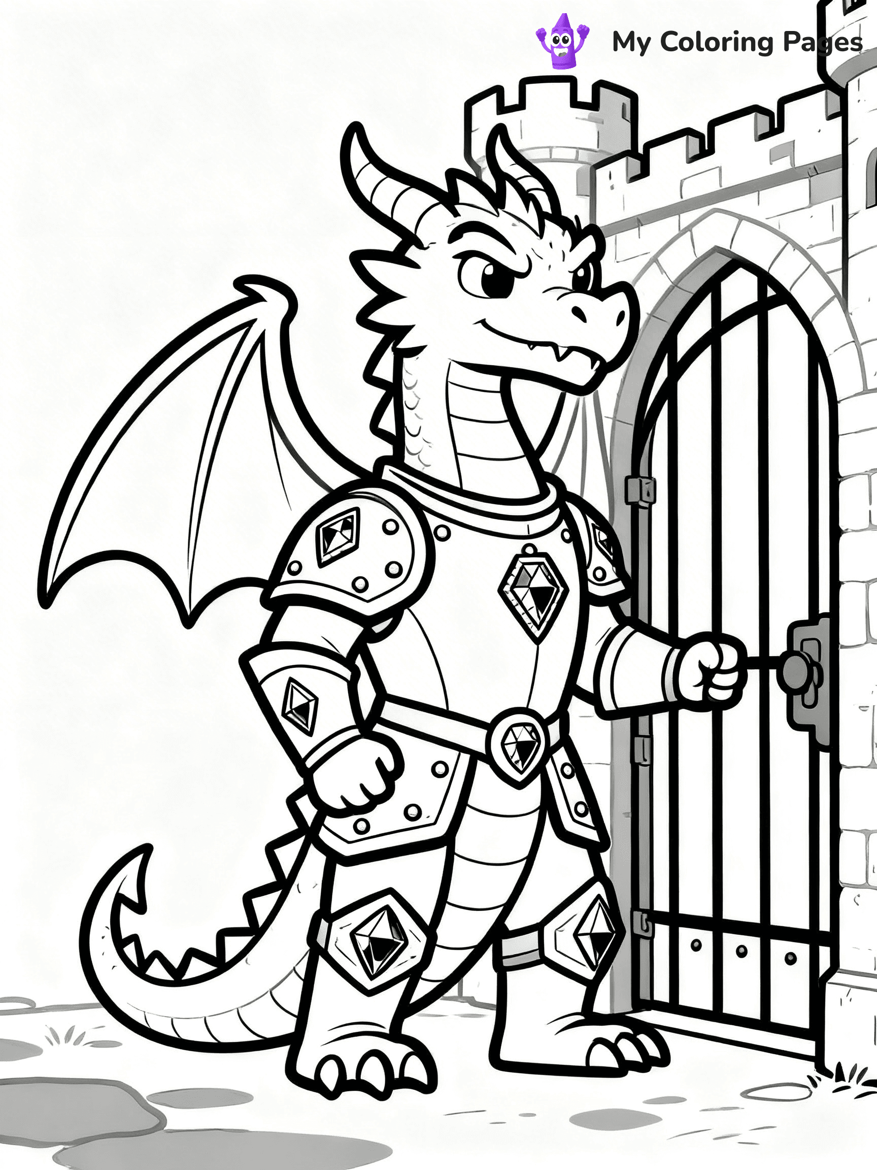Realistic Dragon Coloring Pages - 5