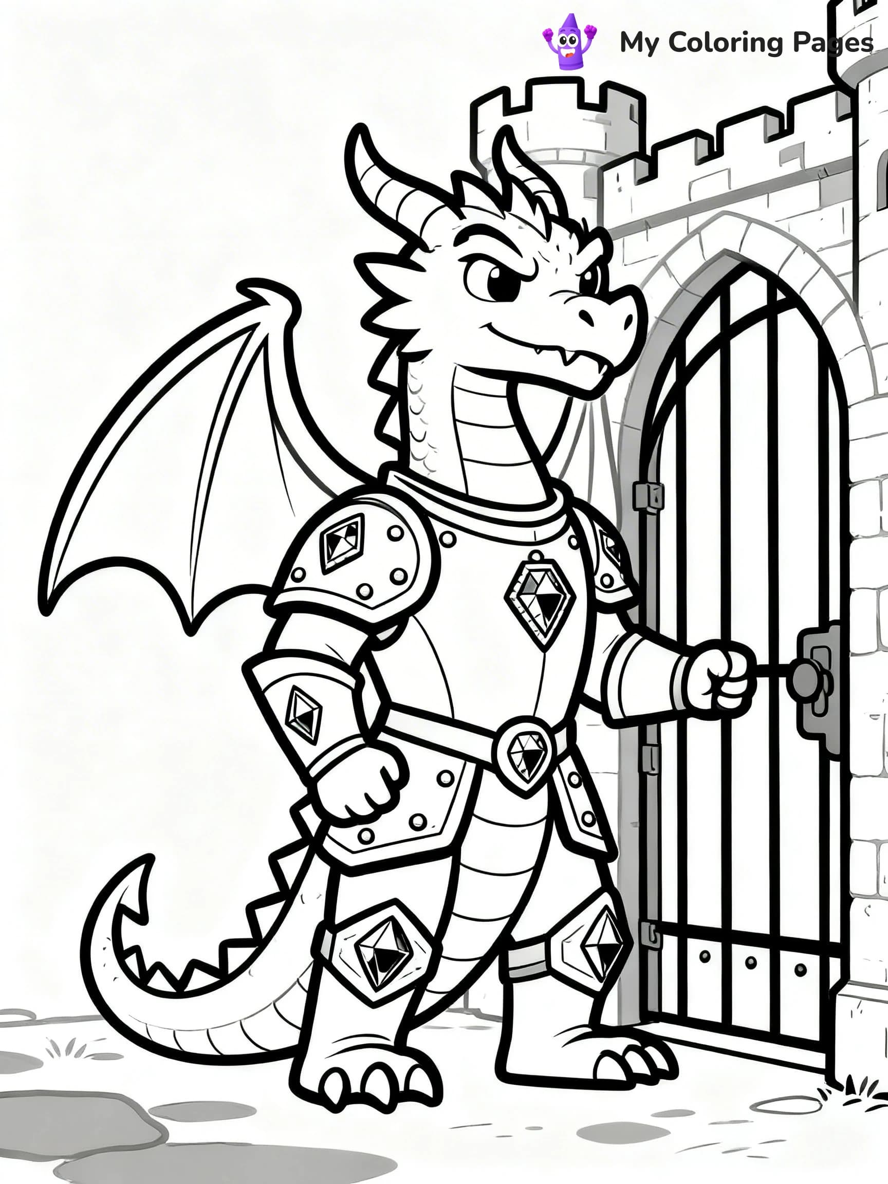 Realistic Dragon Coloring Pages - 6
