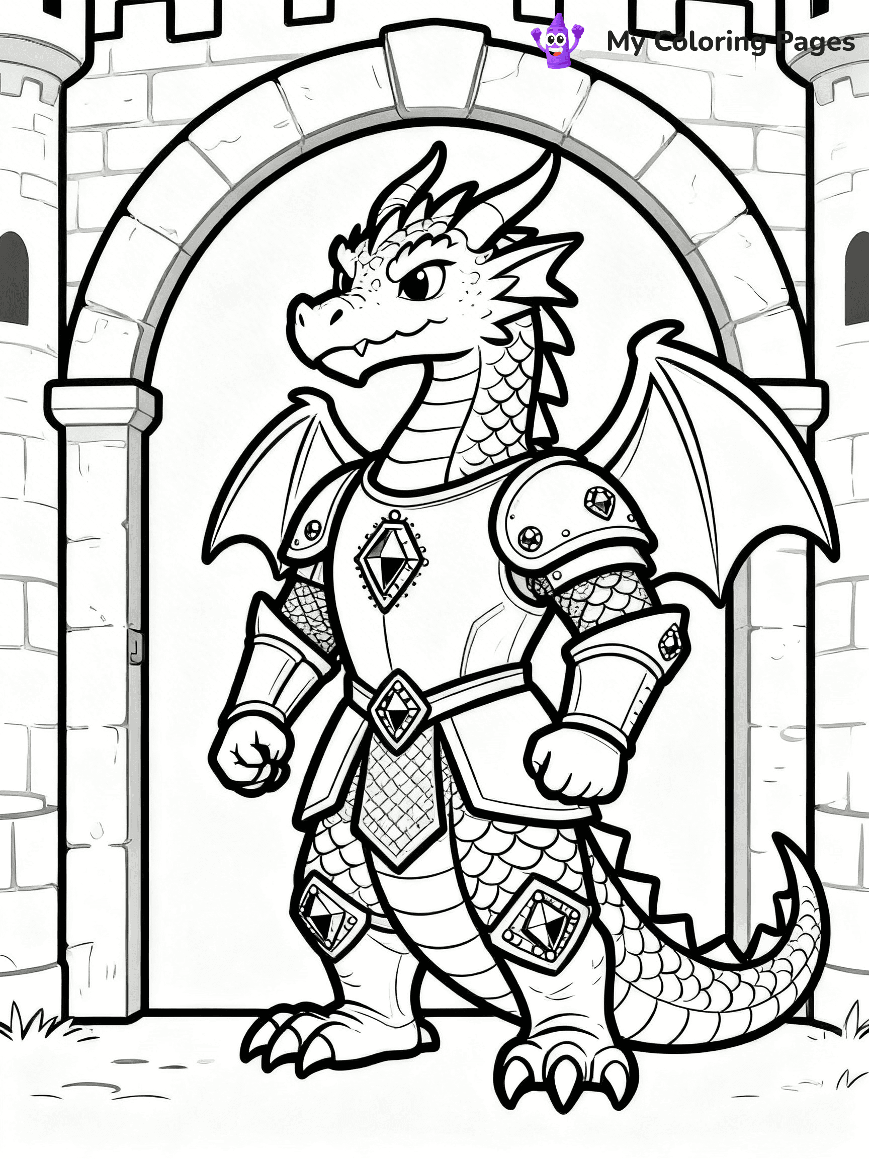 Realistic Dragon Coloring Pages - 4