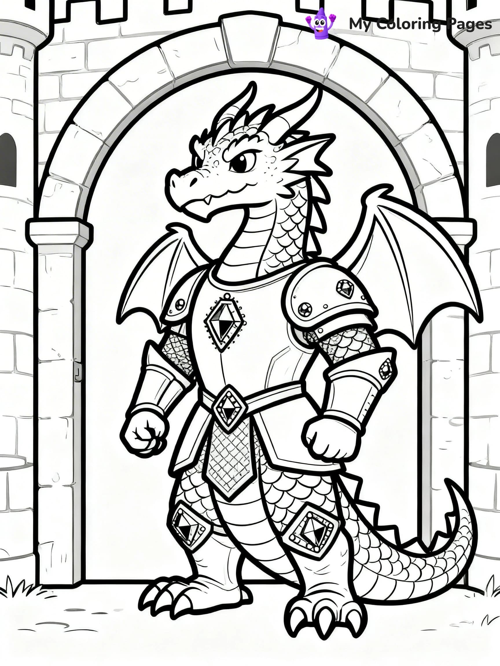 Realistic Dragon Coloring Pages - 5