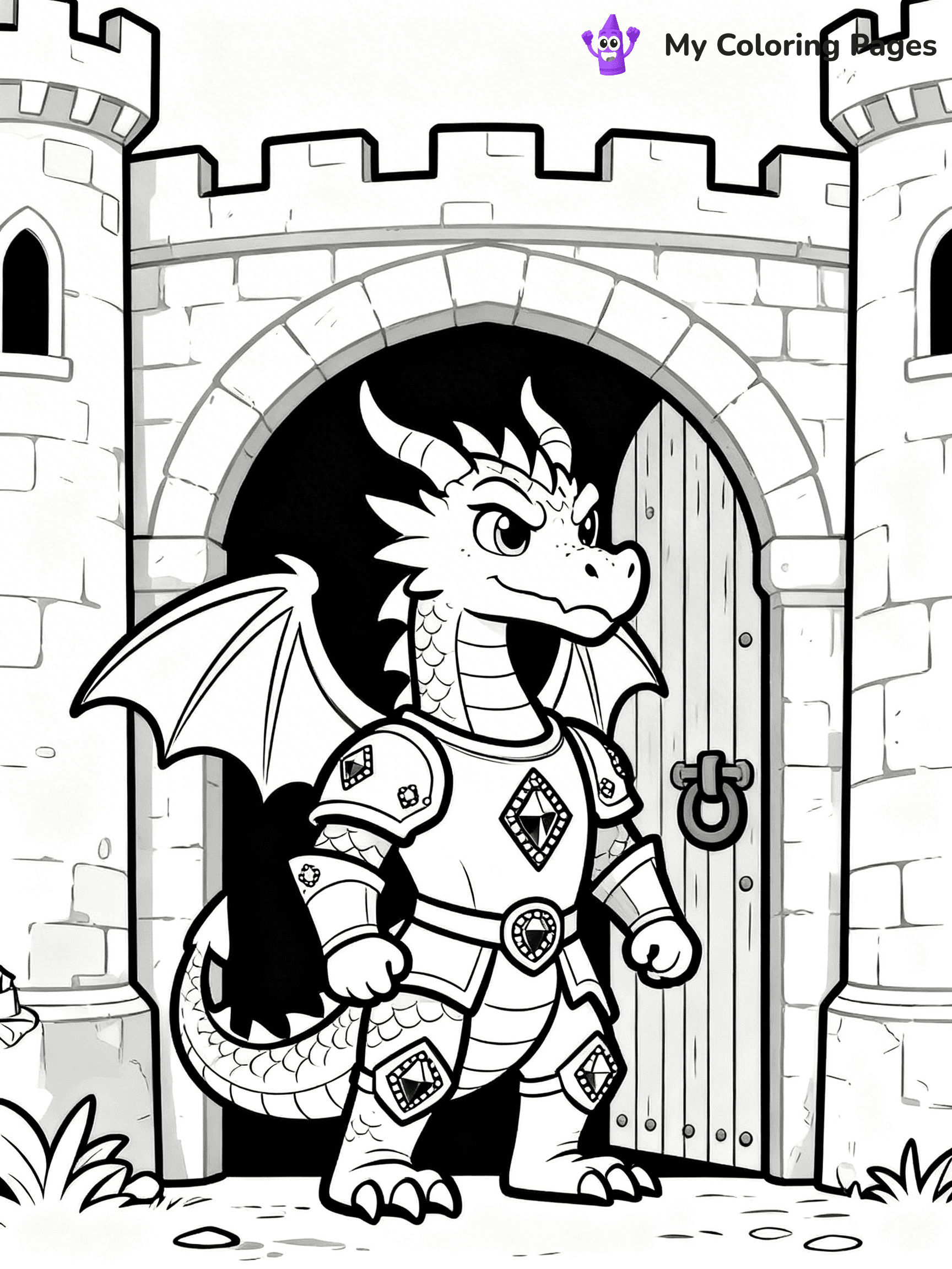 Realistic Dragon Coloring Pages - 3