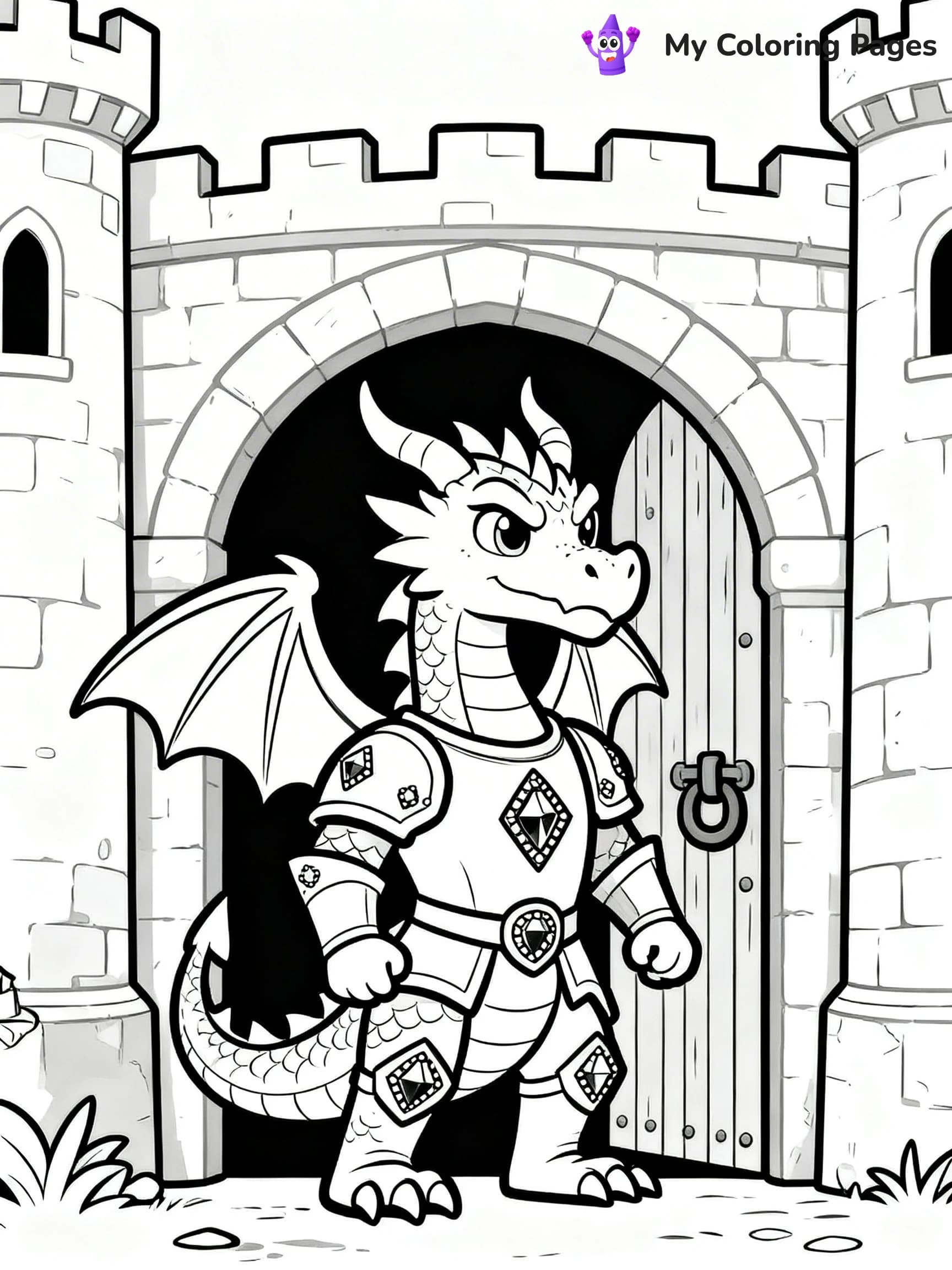 Realistic Dragon Coloring Pages - 4