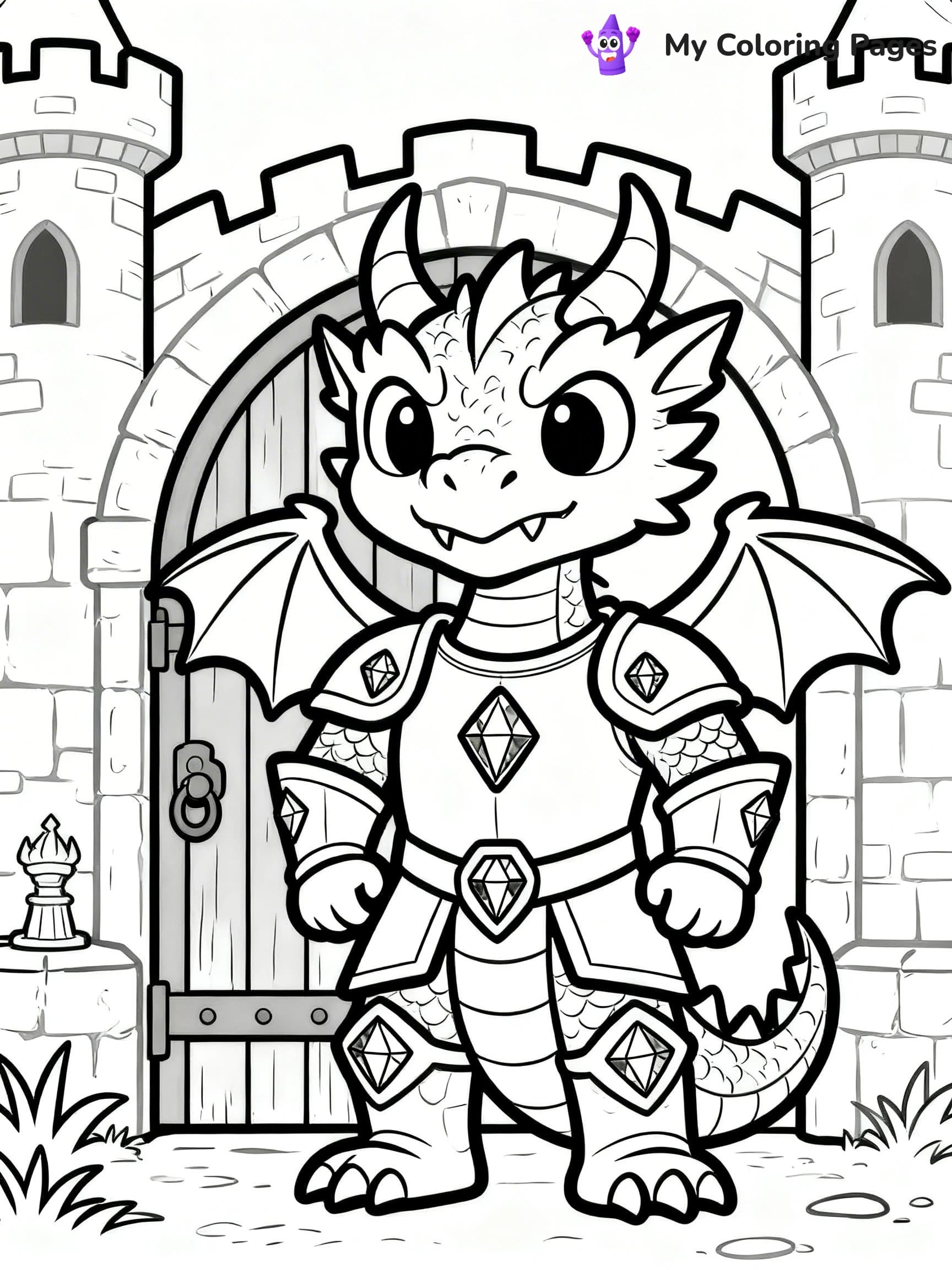 Realistic Dragon Coloring Pages - 3