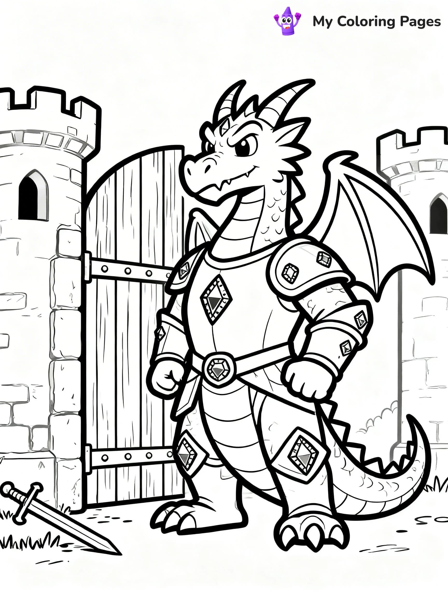 Realistic Dragon Coloring Pages - 2