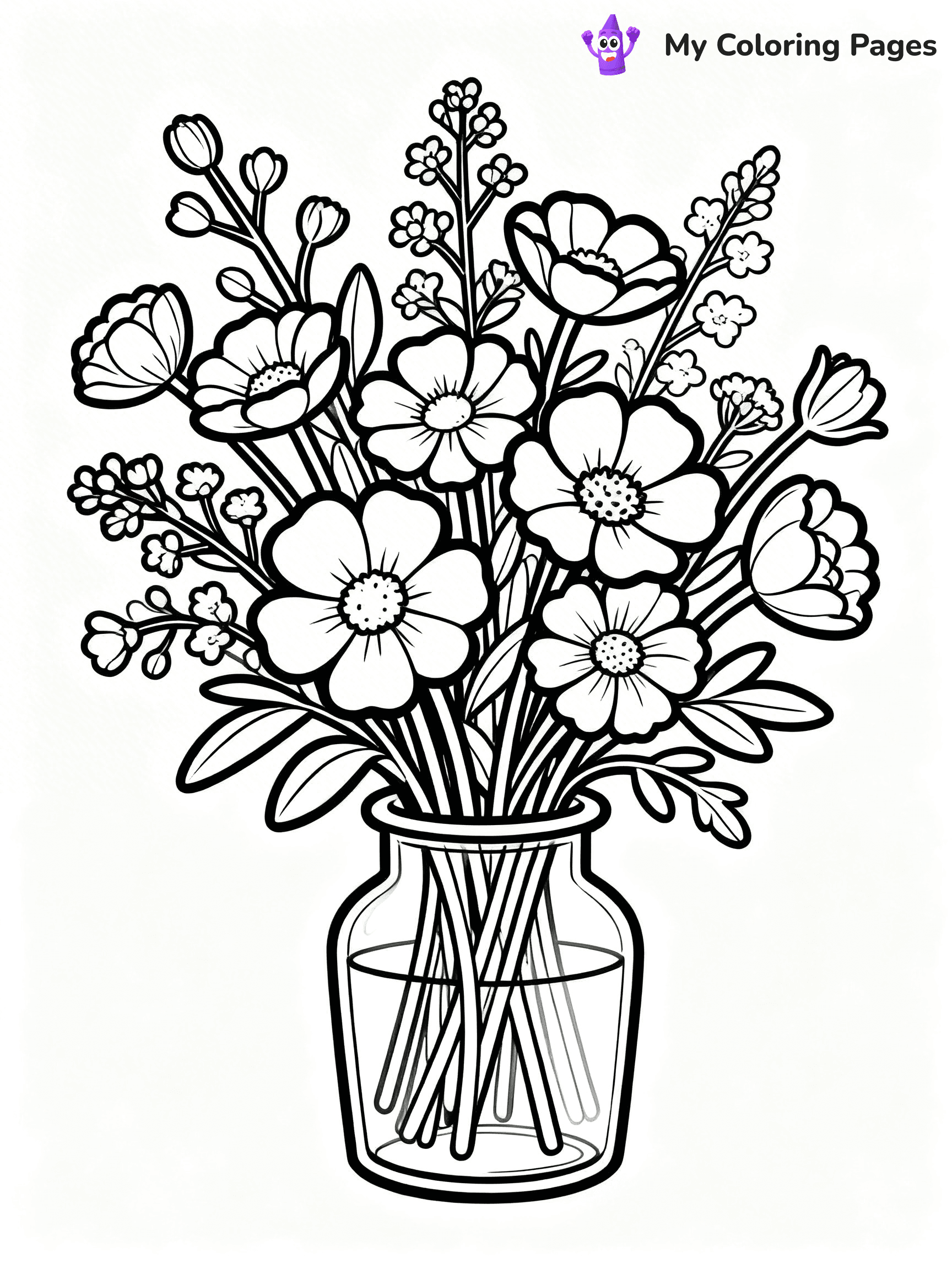 Bouquet Coloring Pages - 159