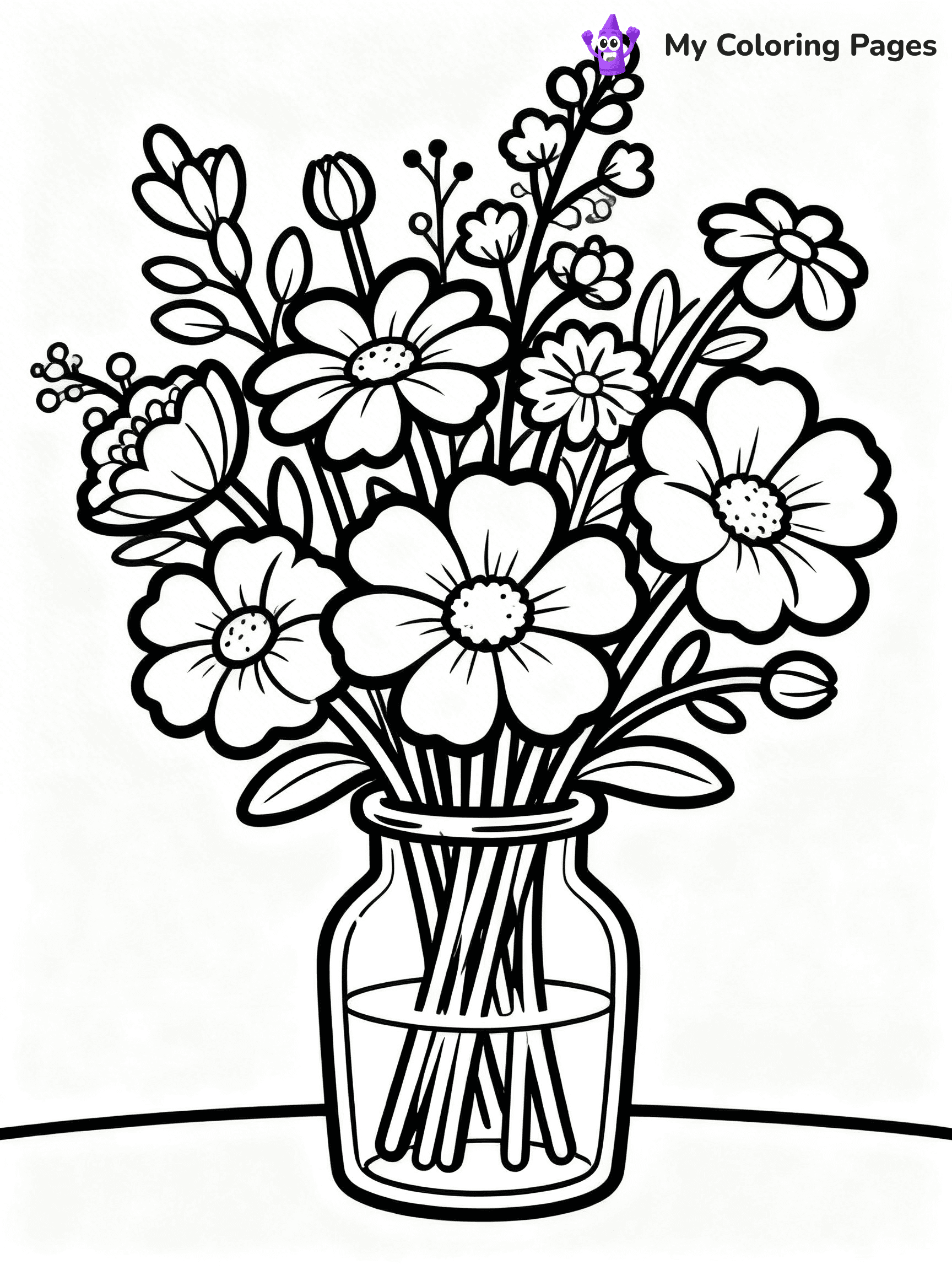 Bouquet Coloring Pages - 155