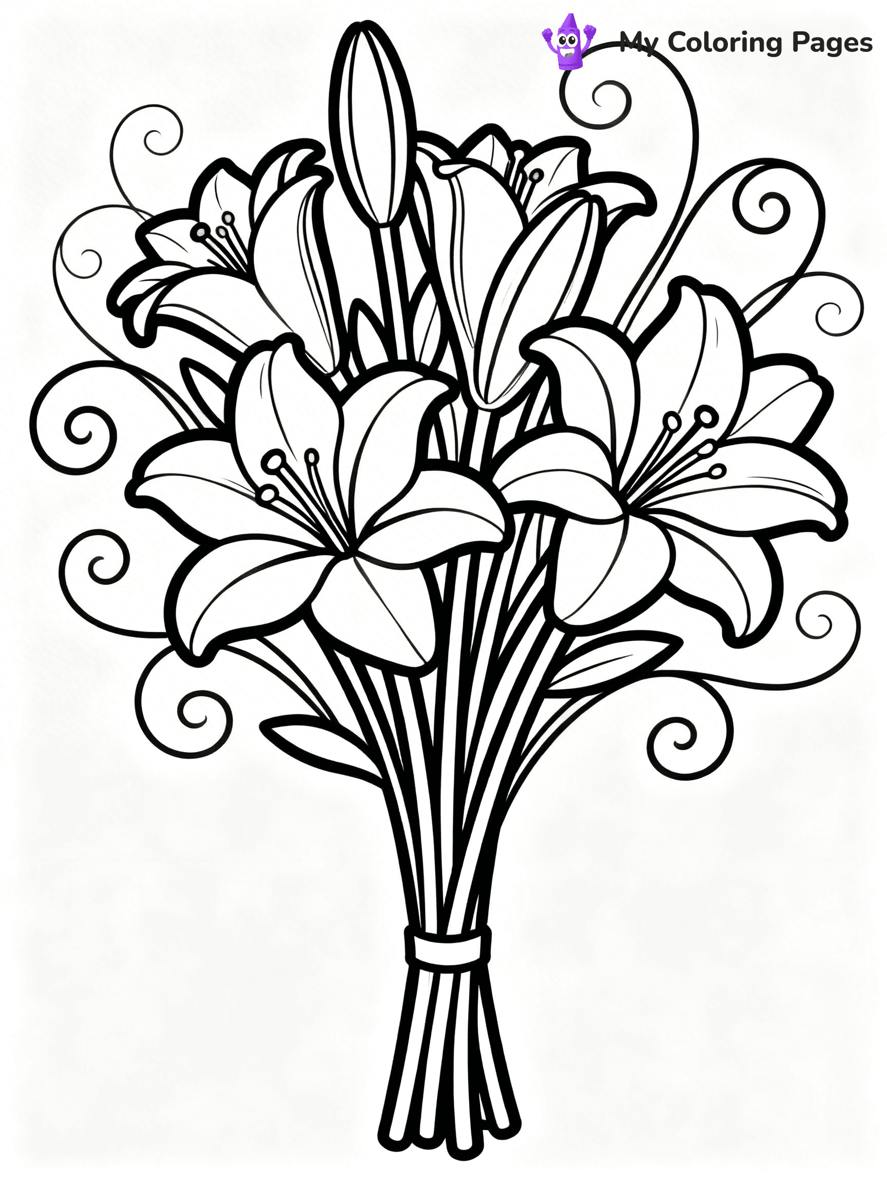 Bouquet Coloring Pages - 110