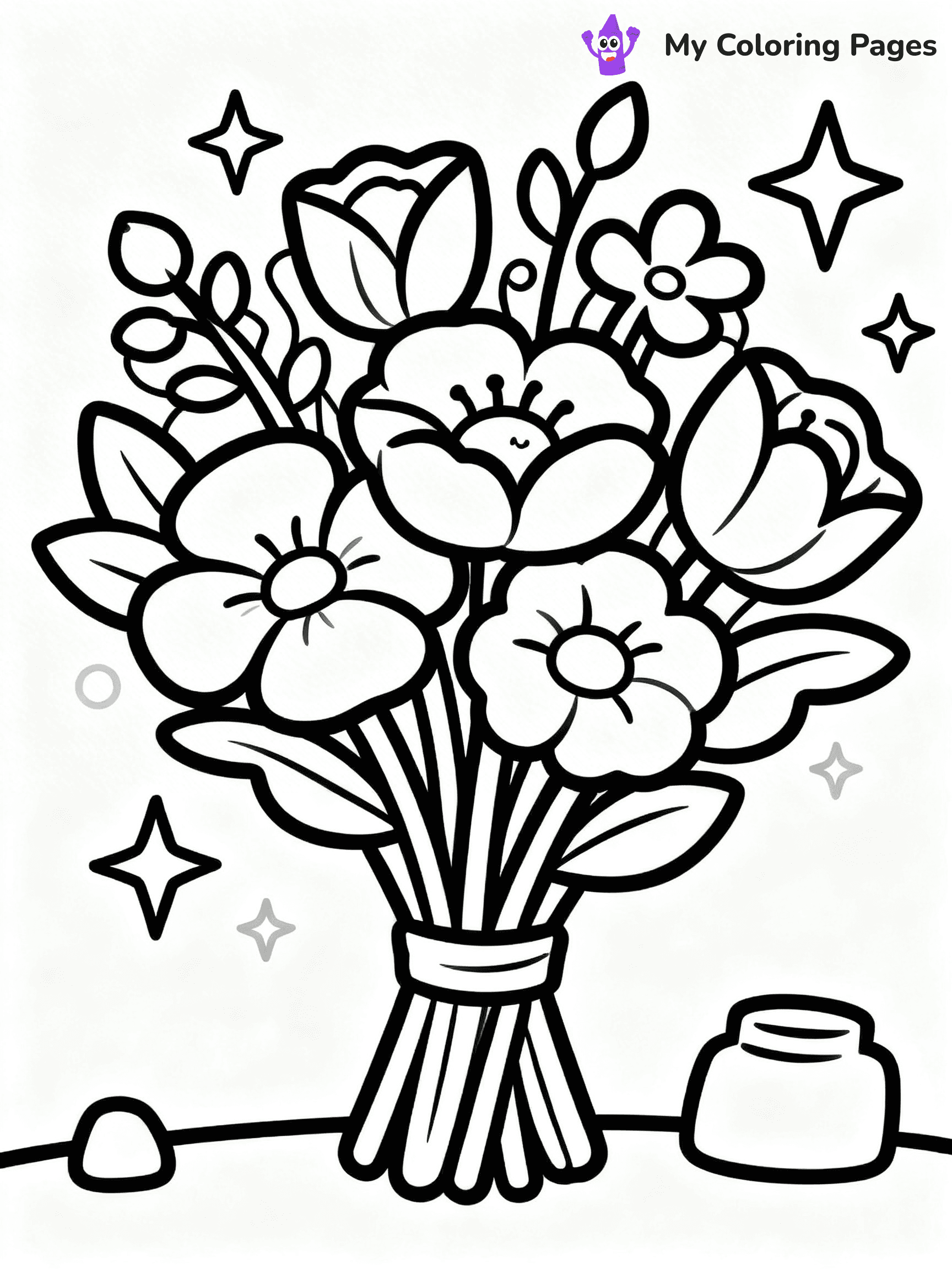 Bouquet Coloring Pages - 93