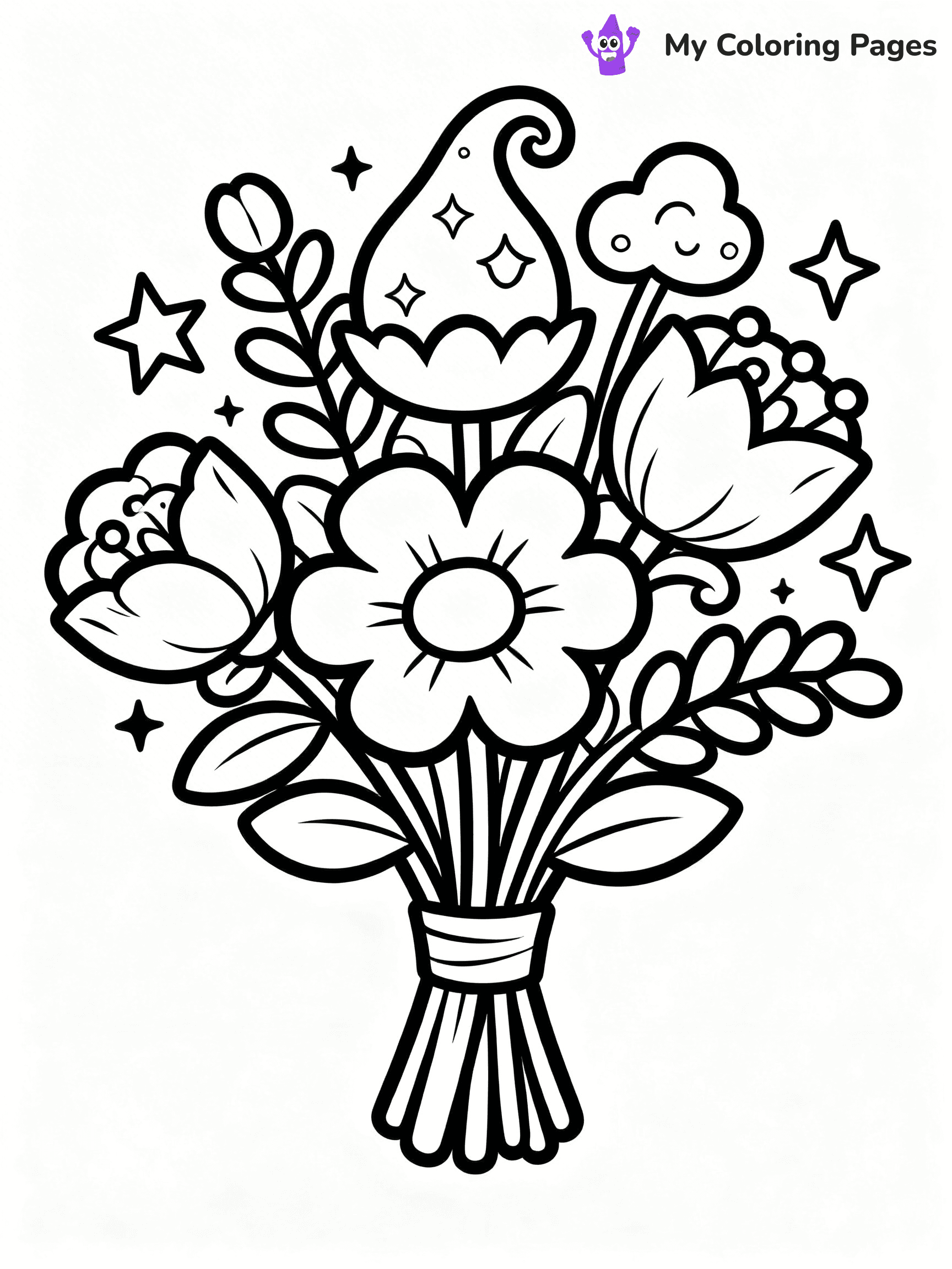 Bouquet Coloring Pages - 92