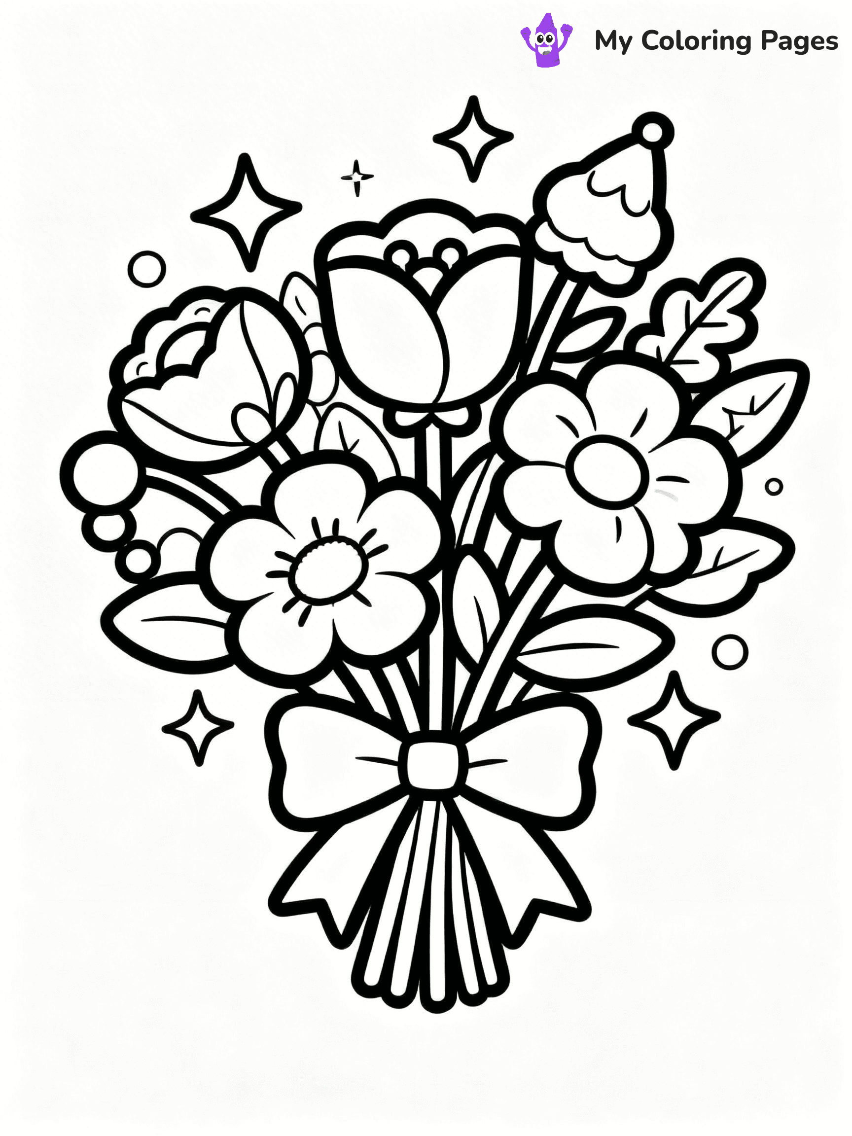 Bouquet Coloring Pages - 91