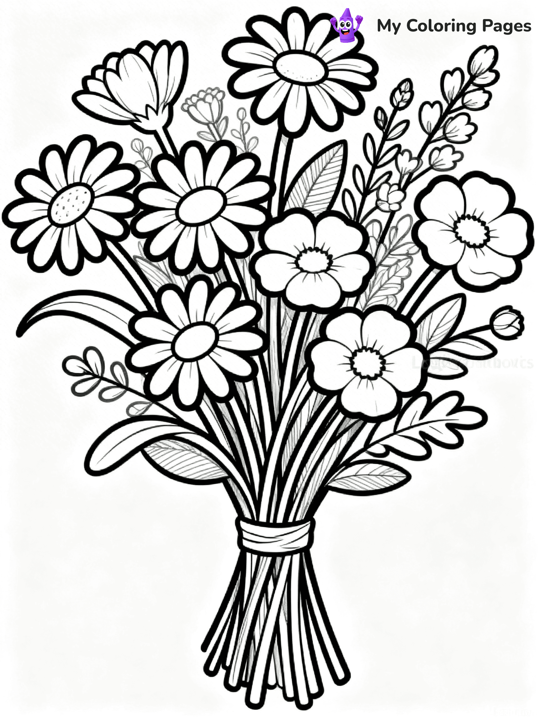 Bouquet Coloring Pages - 50