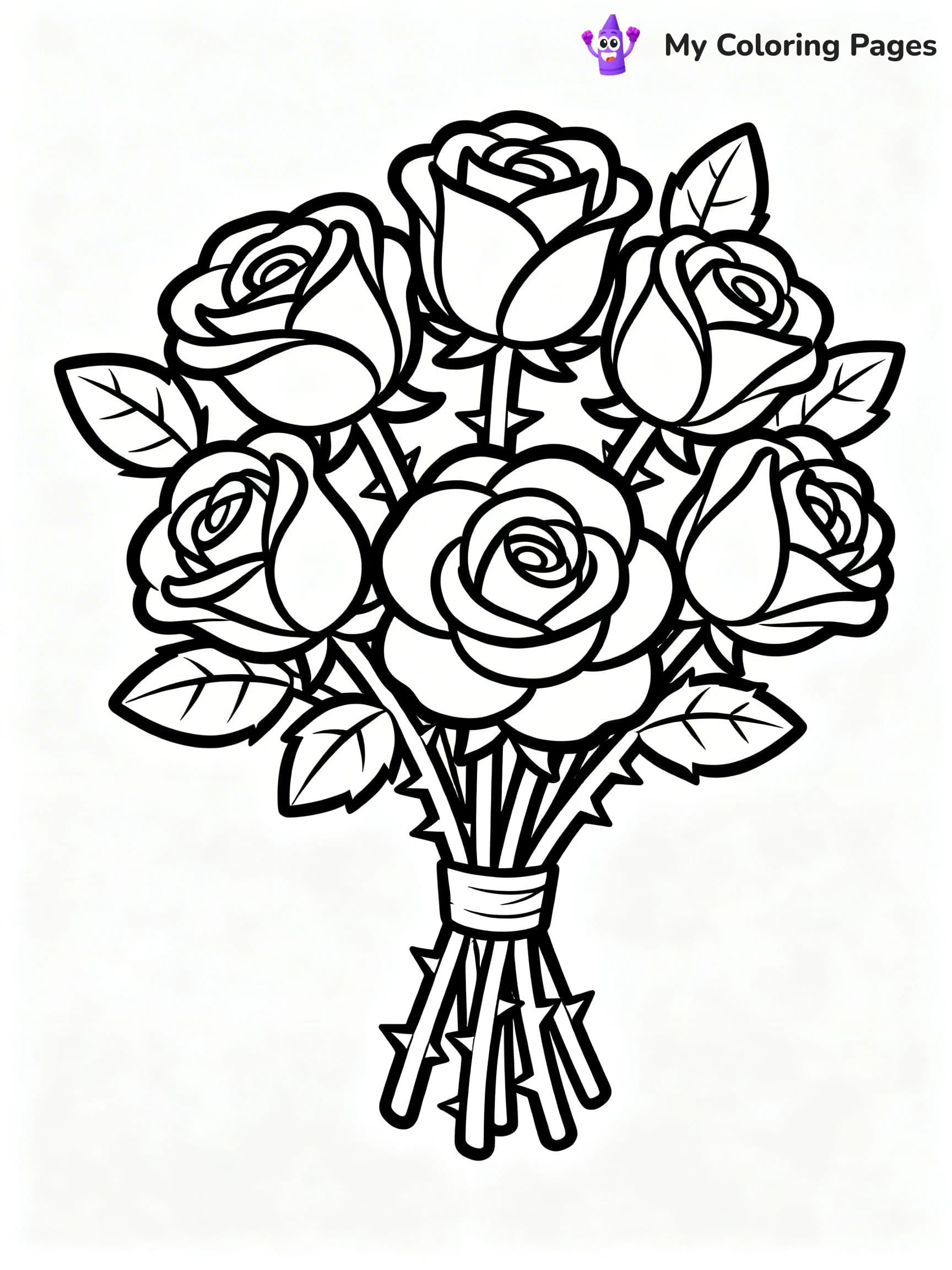 Bouquet Coloring Pages - 4