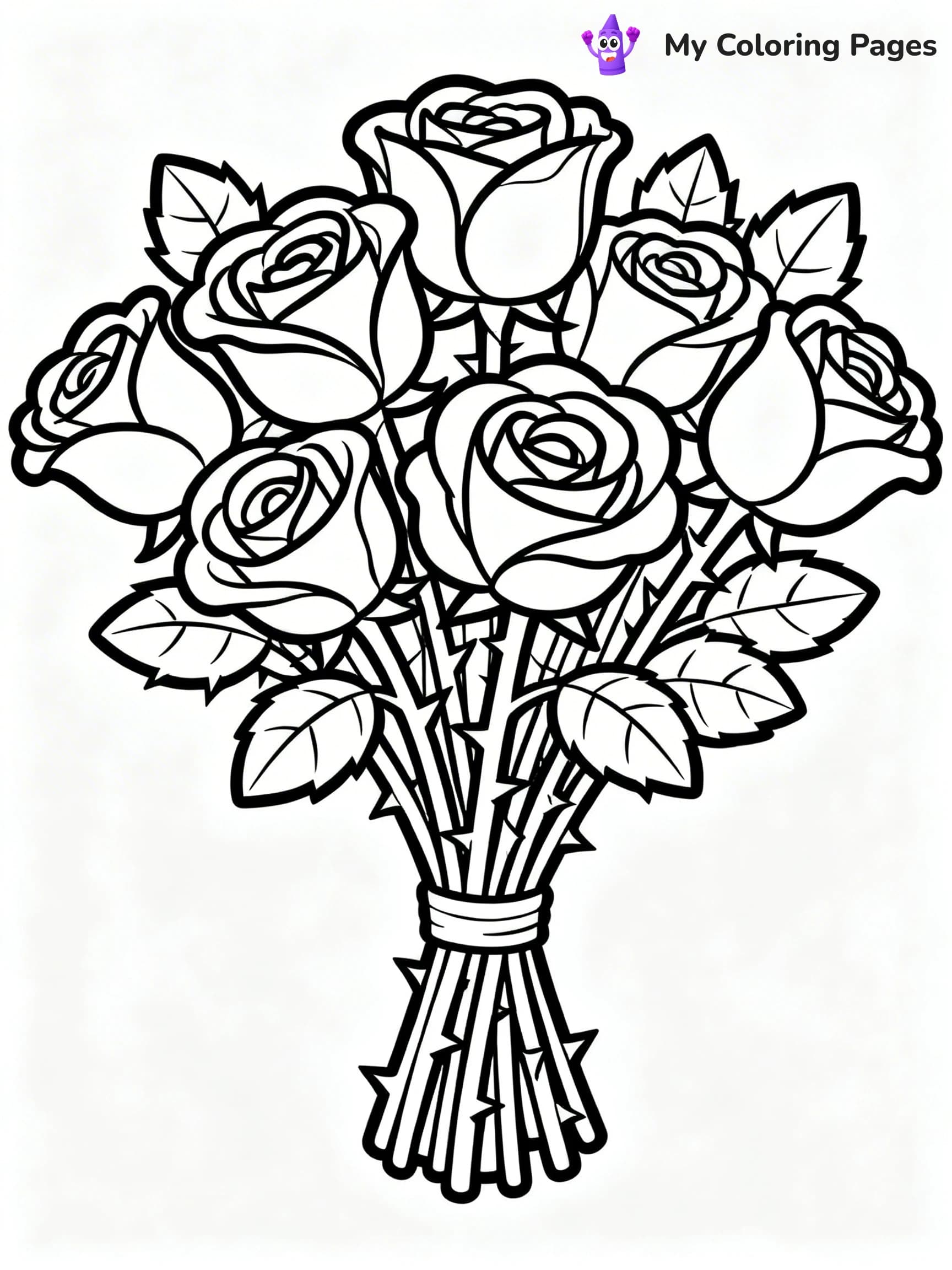 Bouquet Coloring Pages - 3