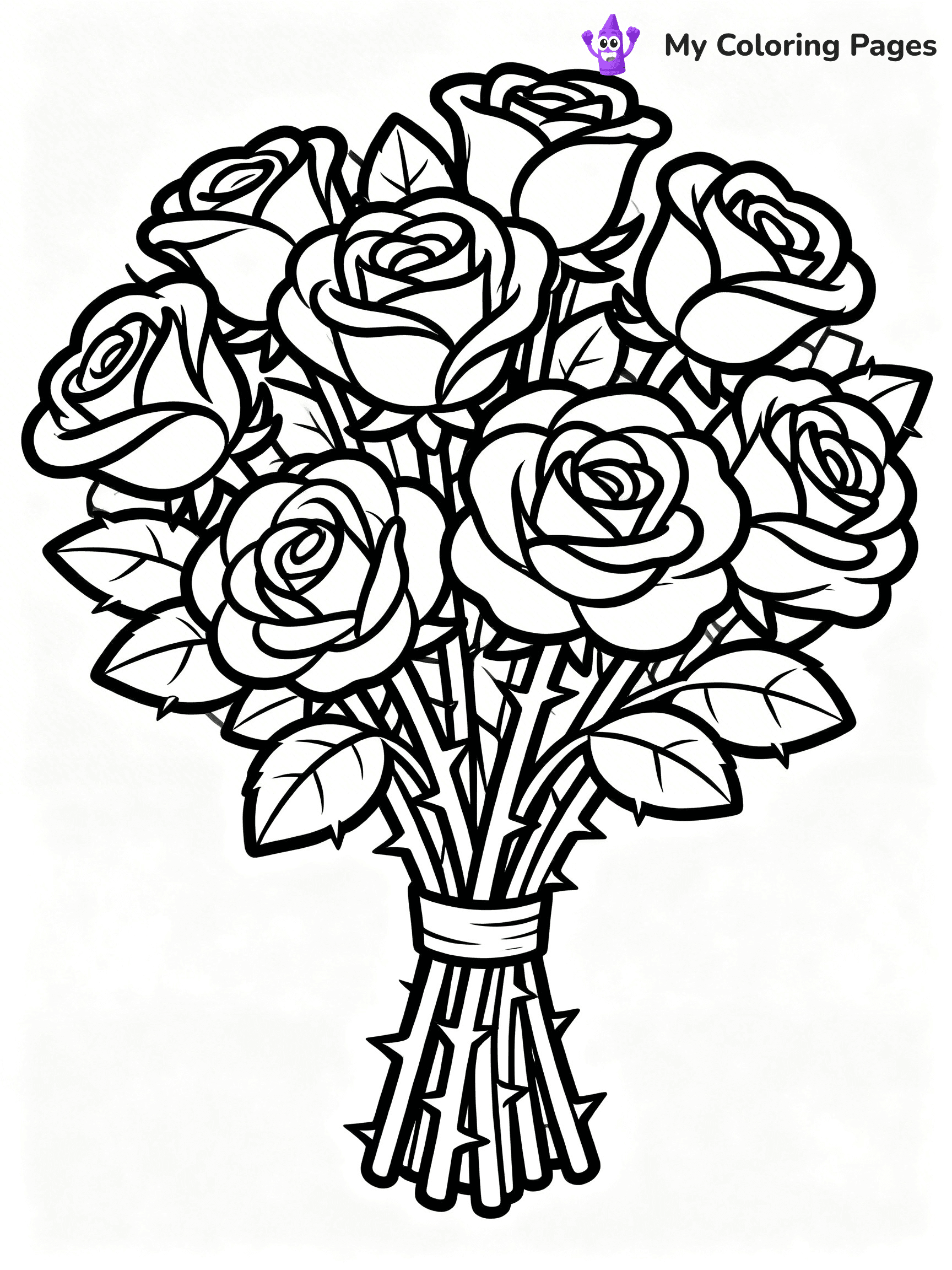 Bouquet Coloring Pages - 2