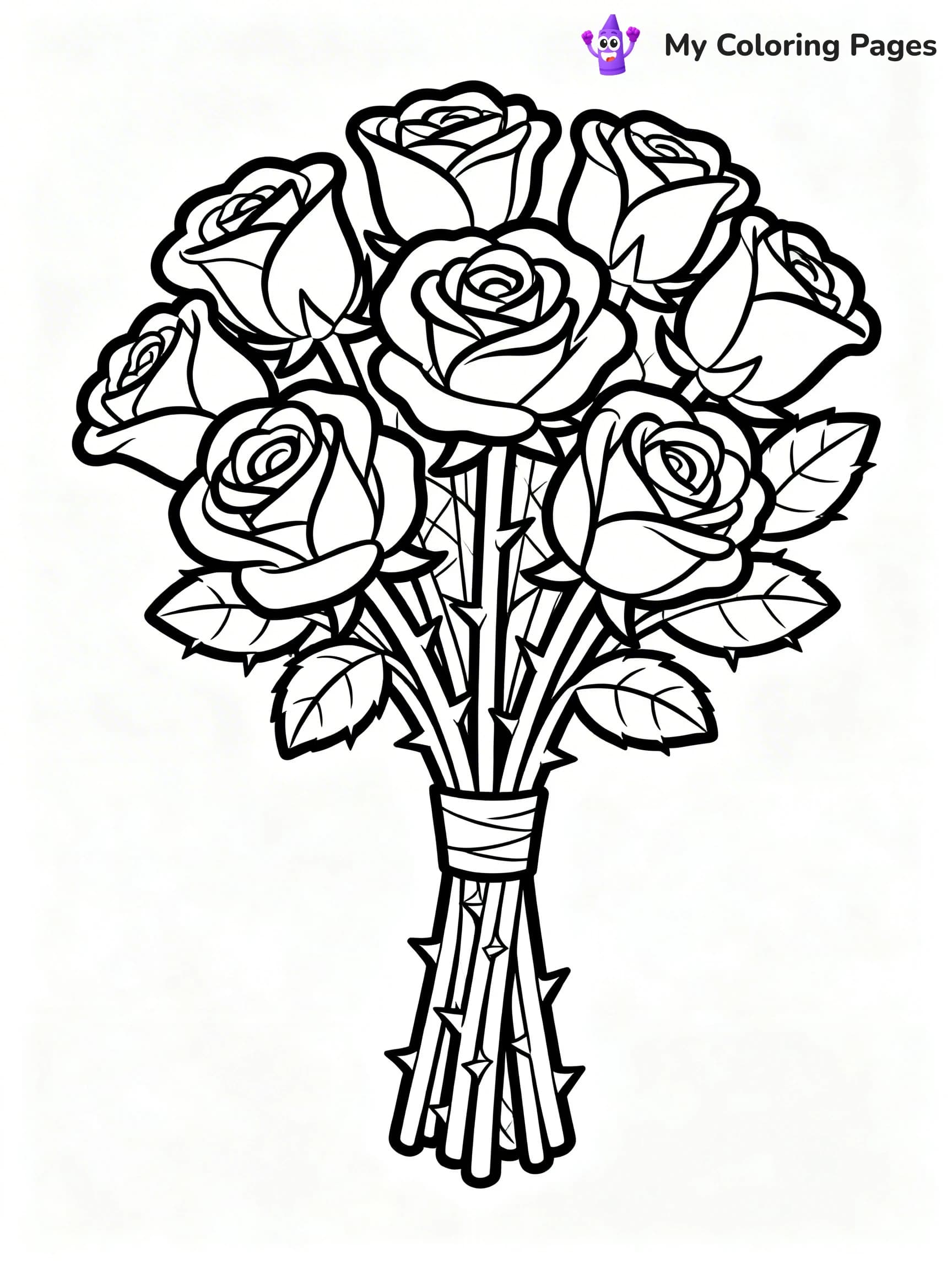 Bouquet Coloring Pages - 1