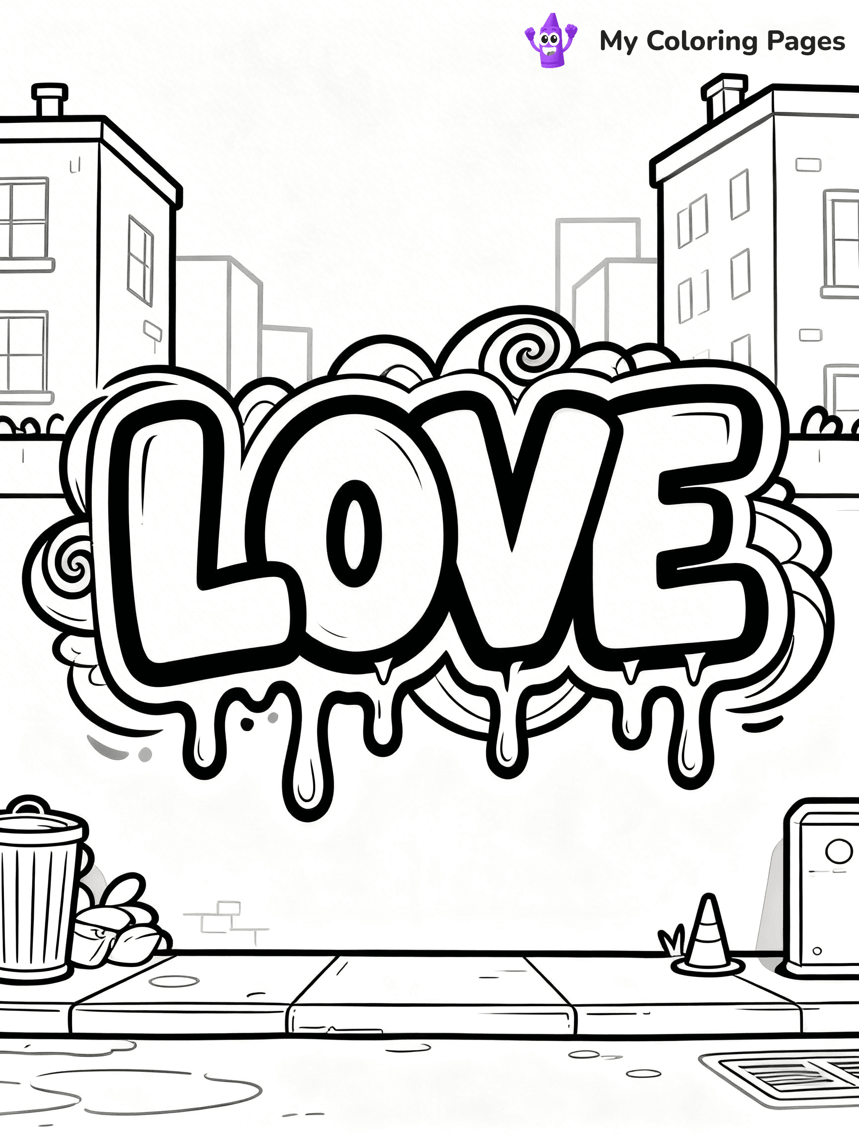 Graffiti Word Coloring Pages - 28