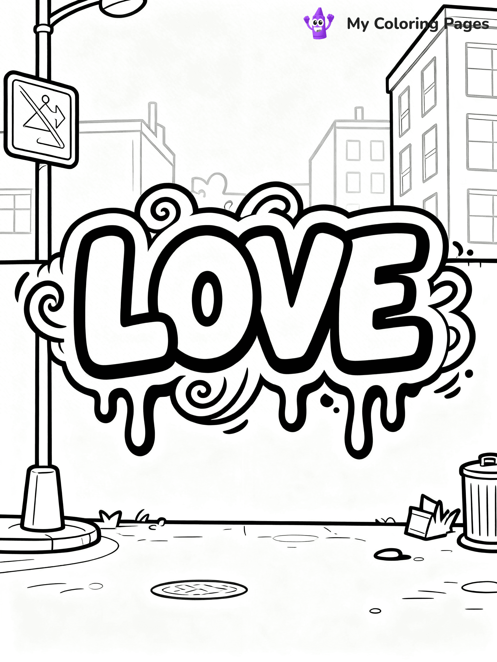 Graffiti Word Coloring Pages - 27