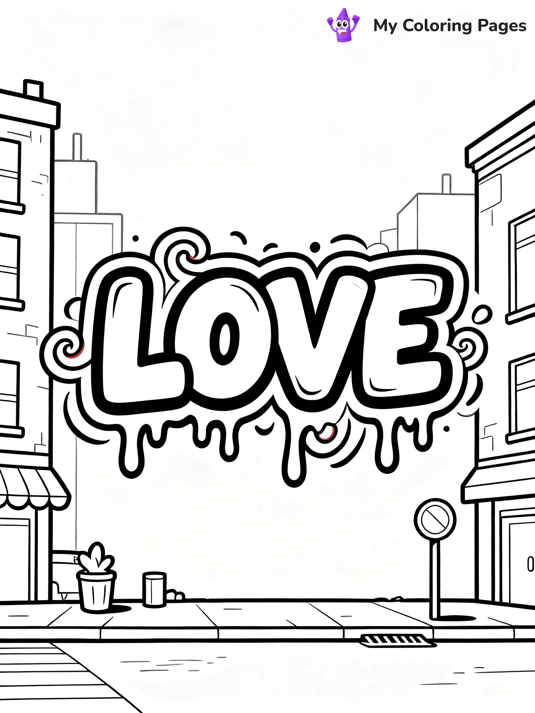 Graffiti Word Coloring Pages - 26
