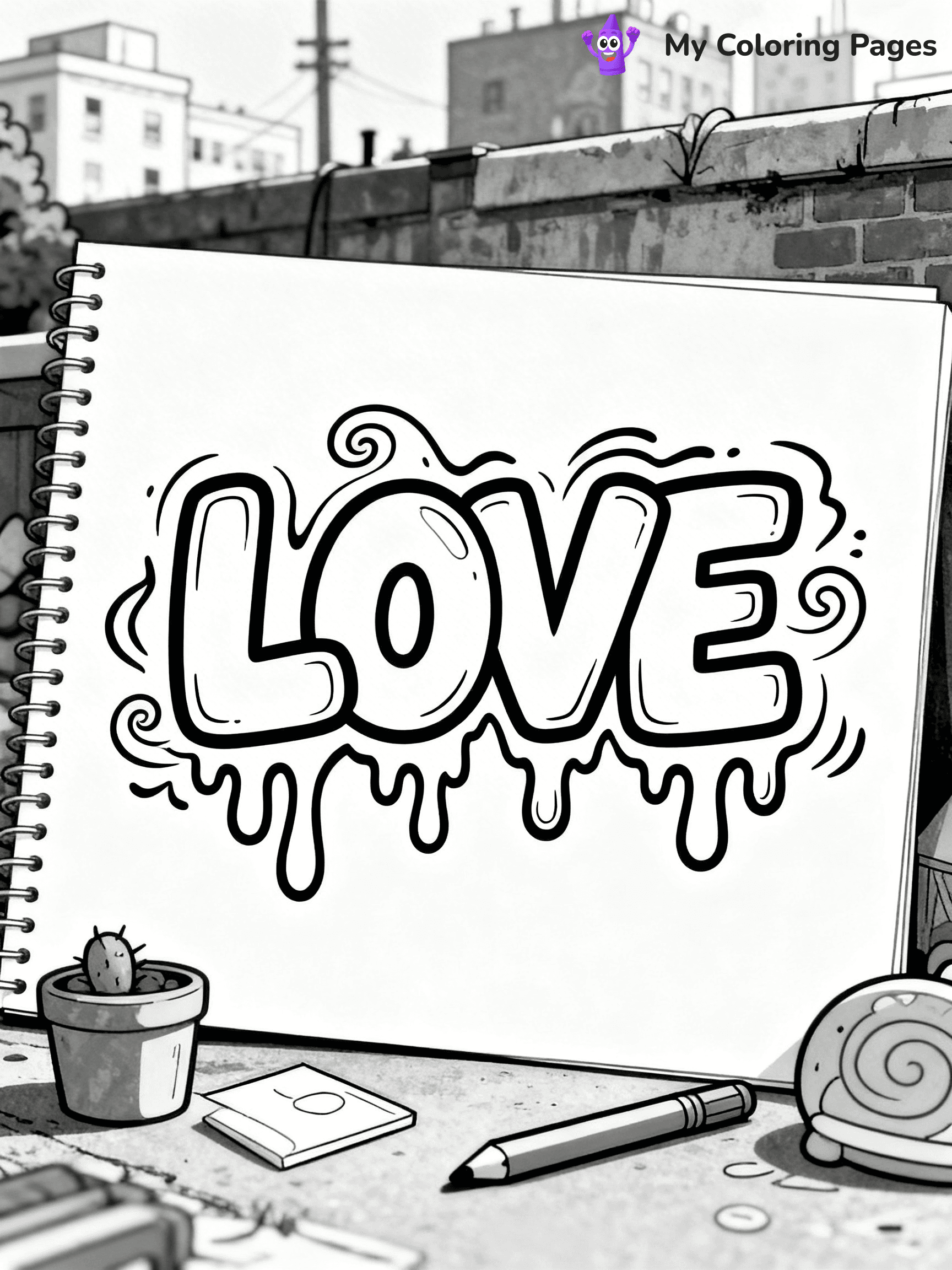 Graffiti Word Coloring Pages - 24
