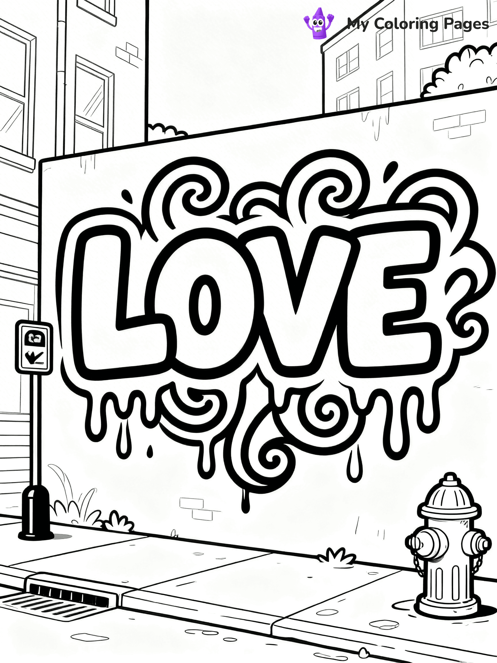 Graffiti Word Coloring Pages - 23