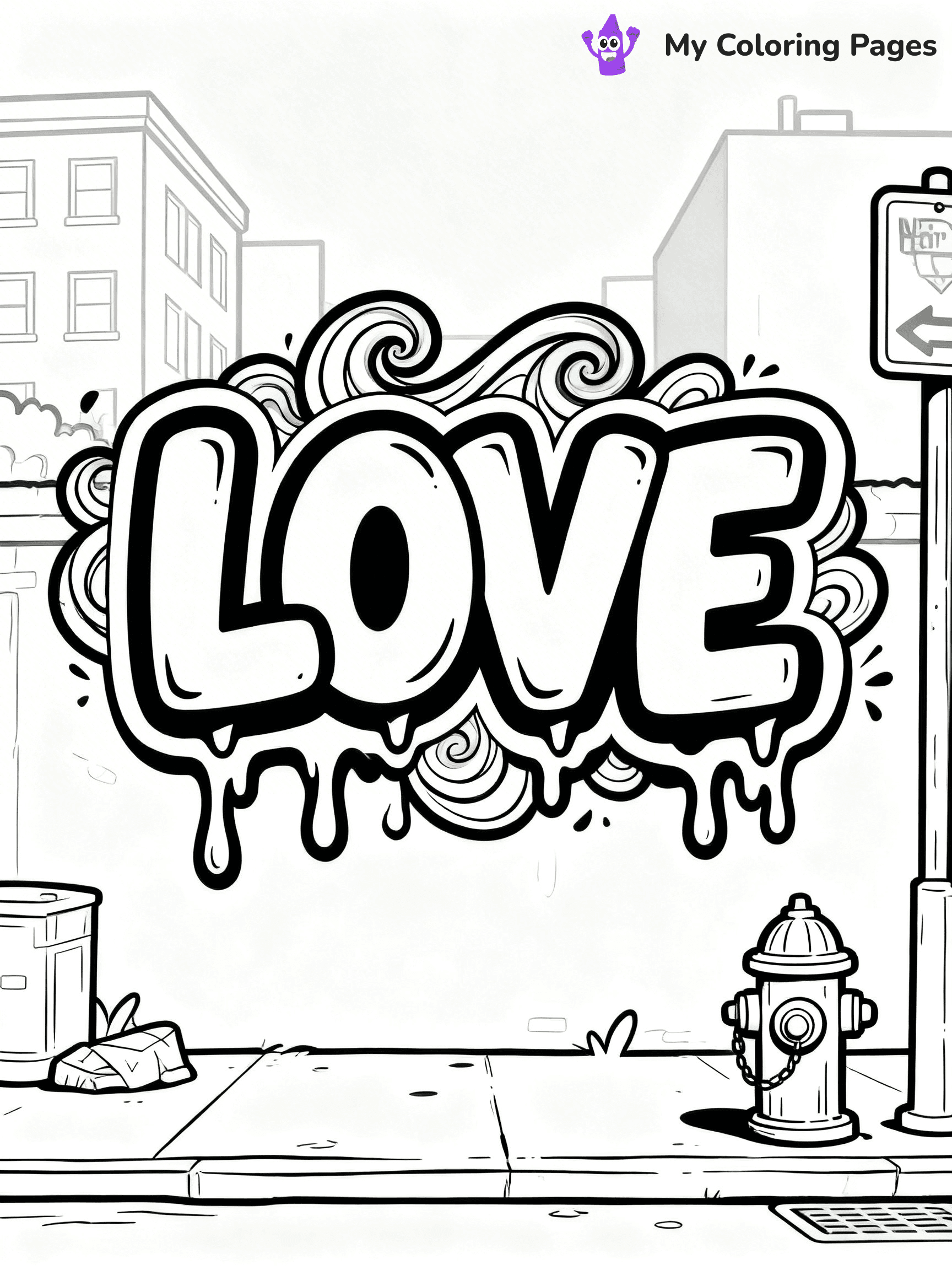 Graffiti Word Coloring Pages - 22