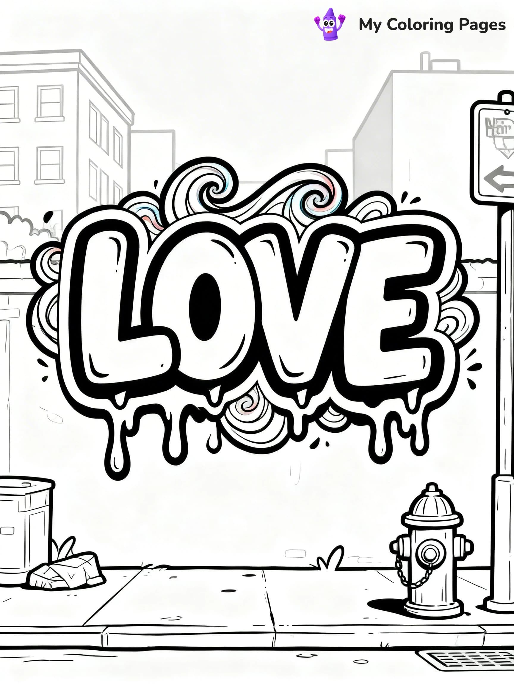 Graffiti Word Coloring Pages - 22