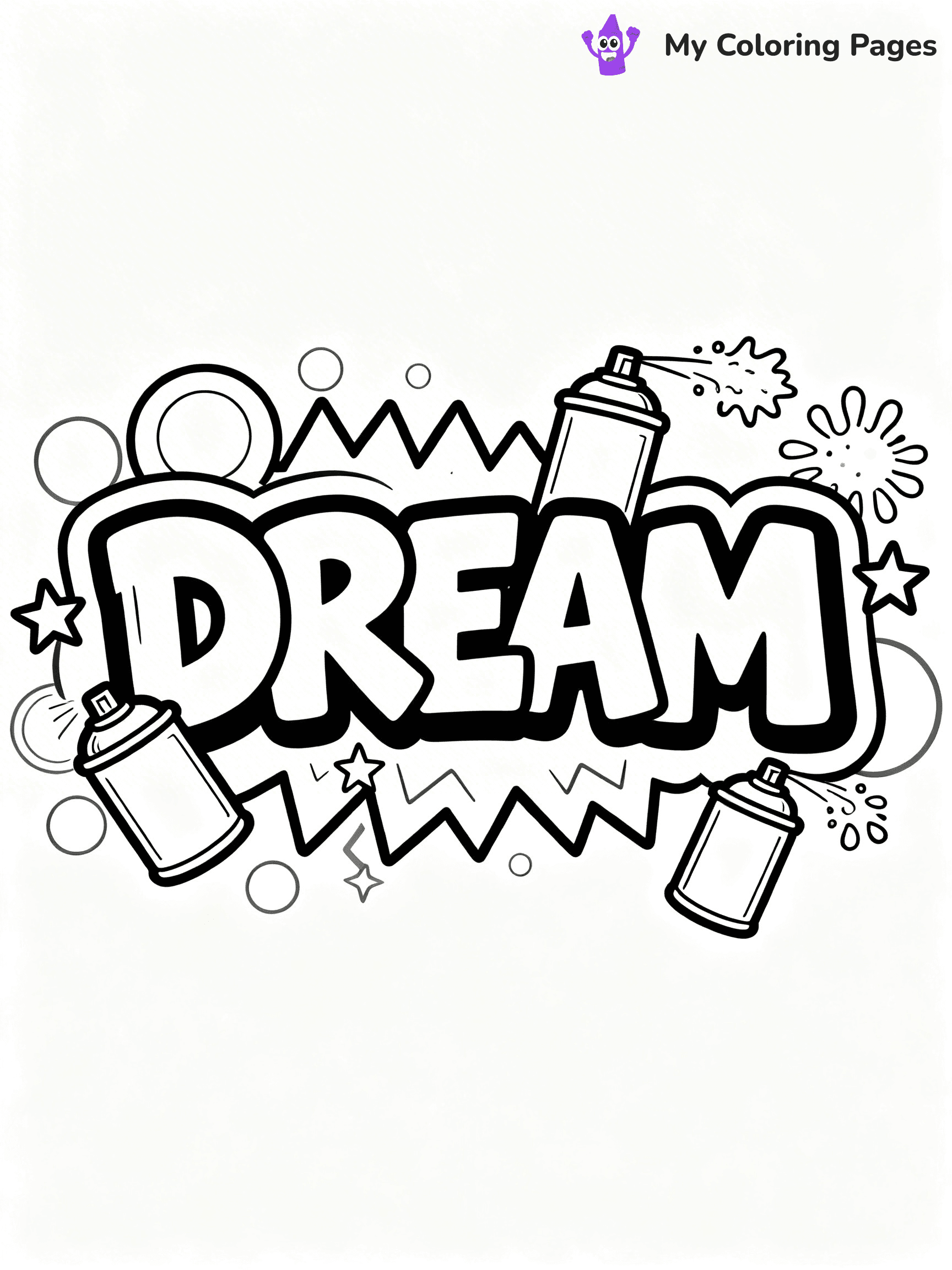 Graffiti Word Coloring Pages - 20