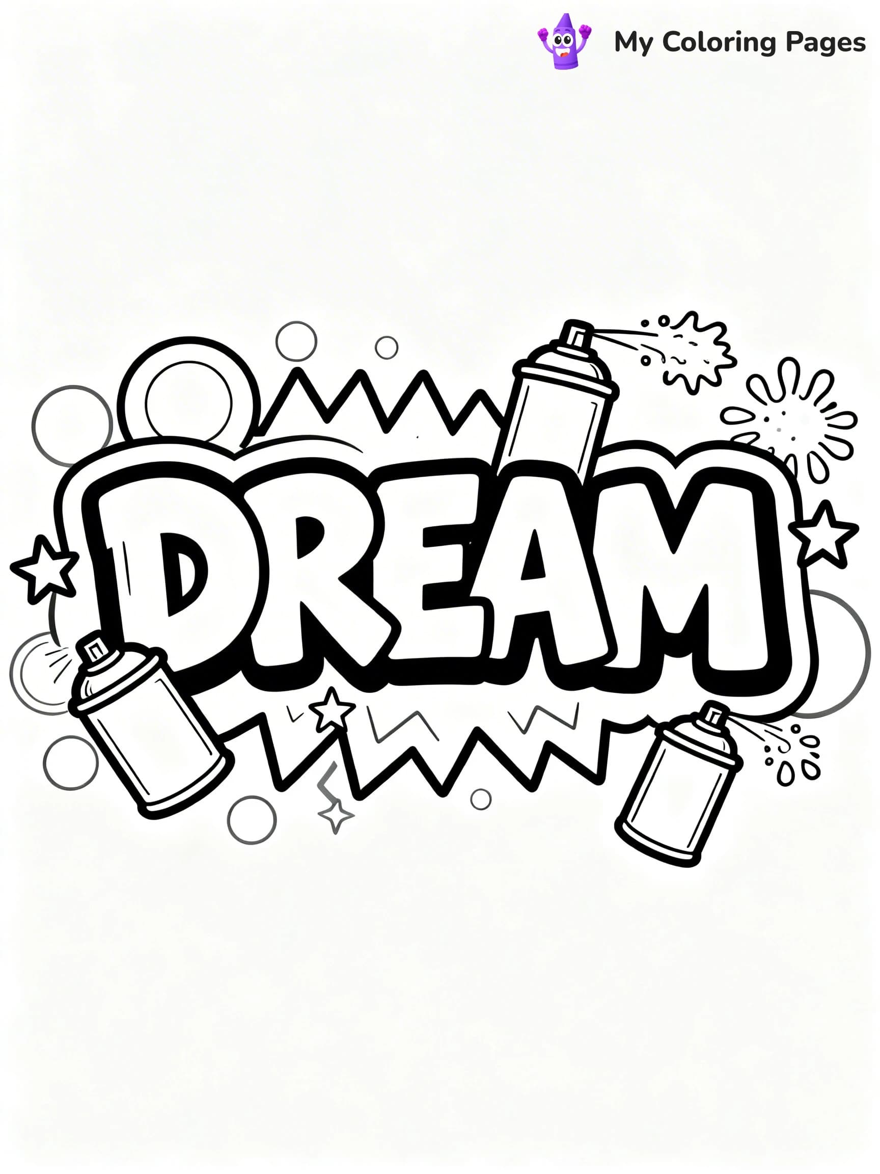 Graffiti Word Coloring Pages - 20