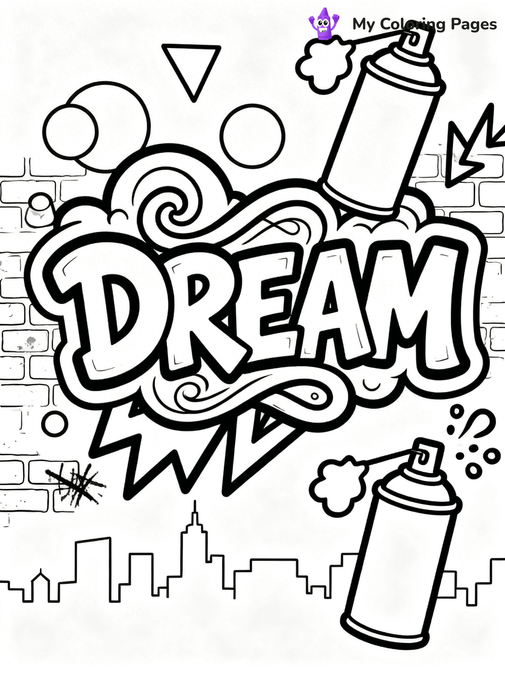 Graffiti Word Coloring Pages - 18
