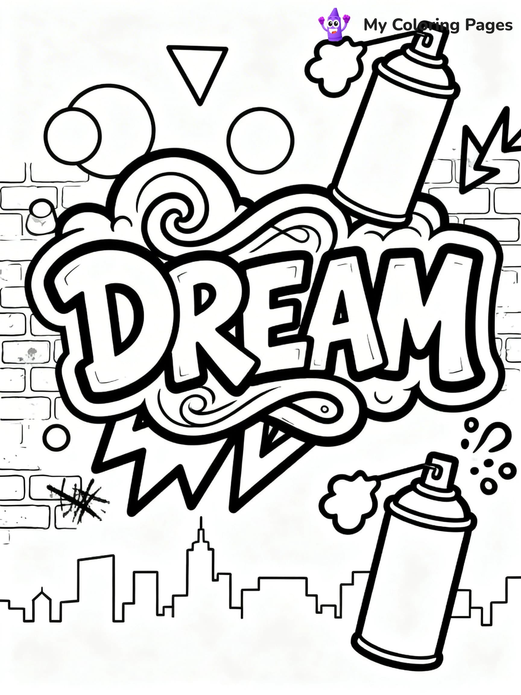 Graffiti Word Coloring Pages - 18