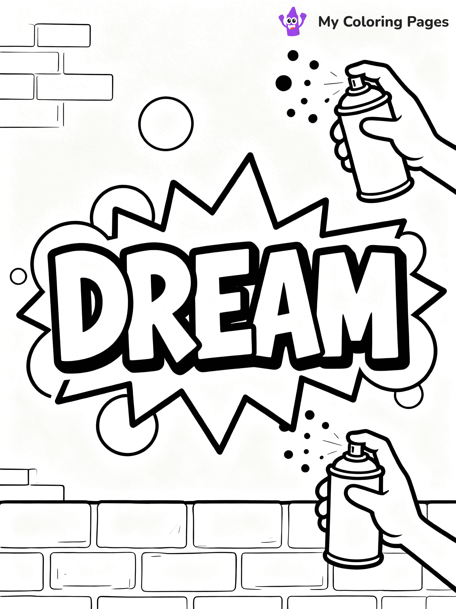 Graffiti Word Coloring Pages - 17