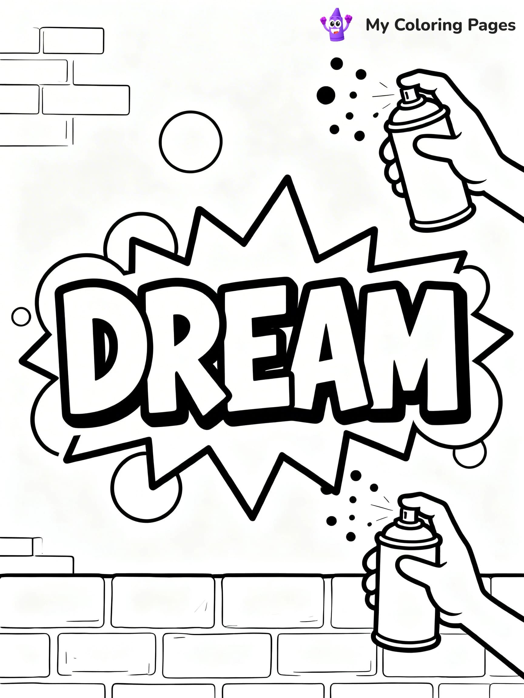 Graffiti Word Coloring Pages - 17