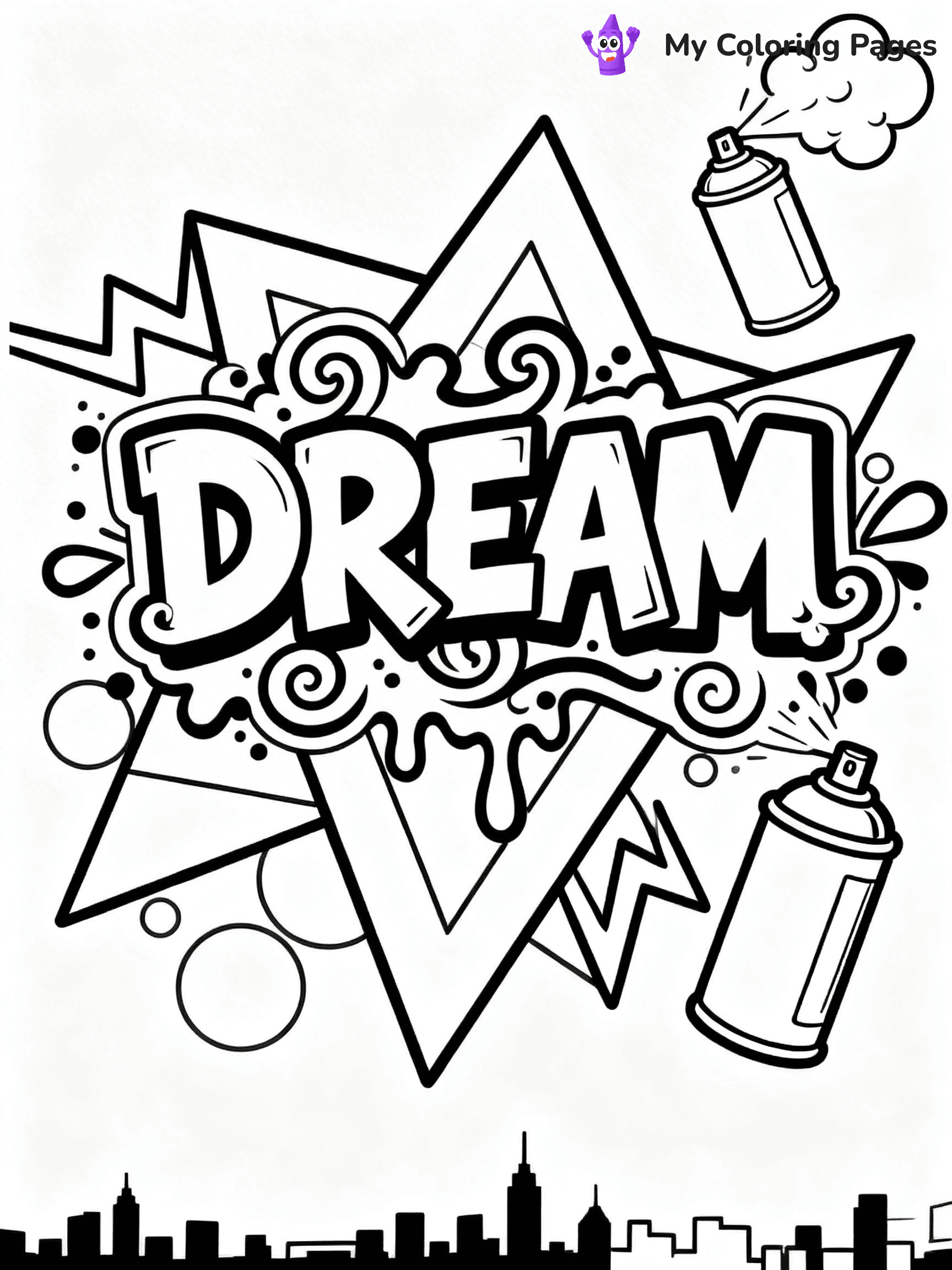 Graffiti Word Coloring Pages - 16