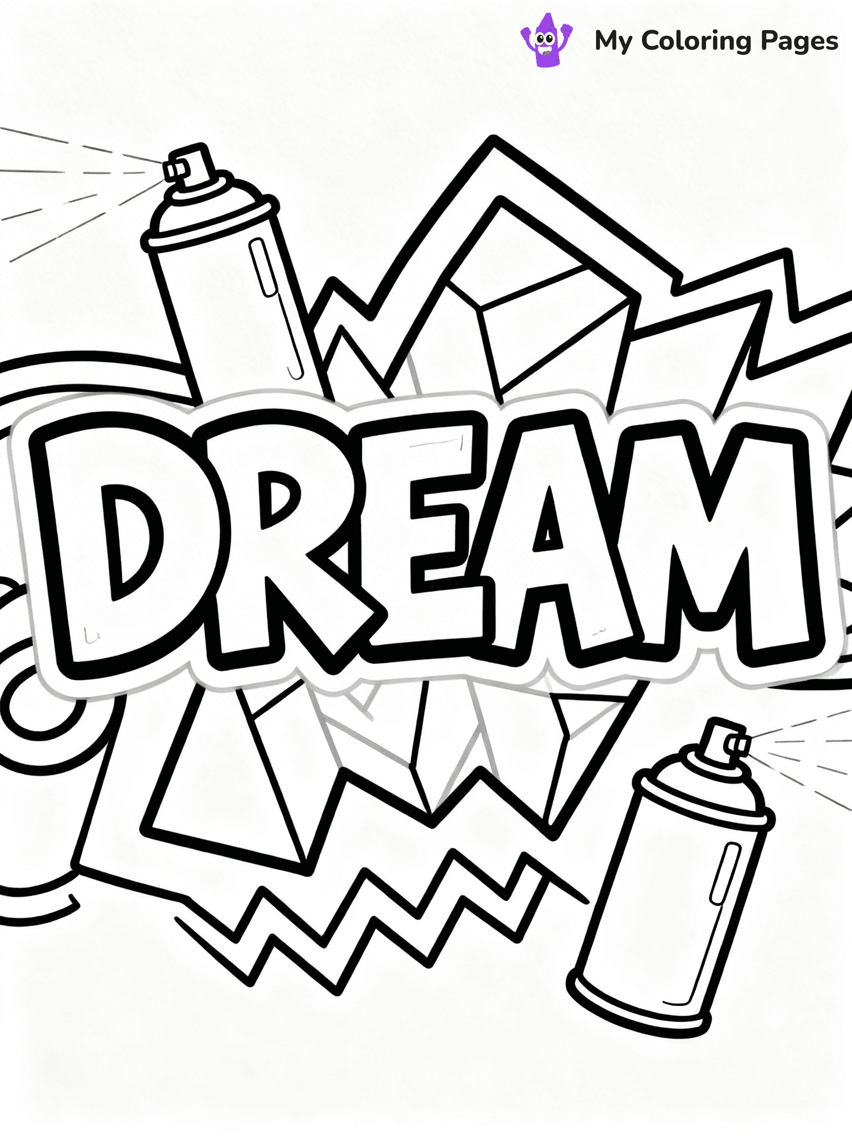 Graffiti Word Coloring Pages - 15