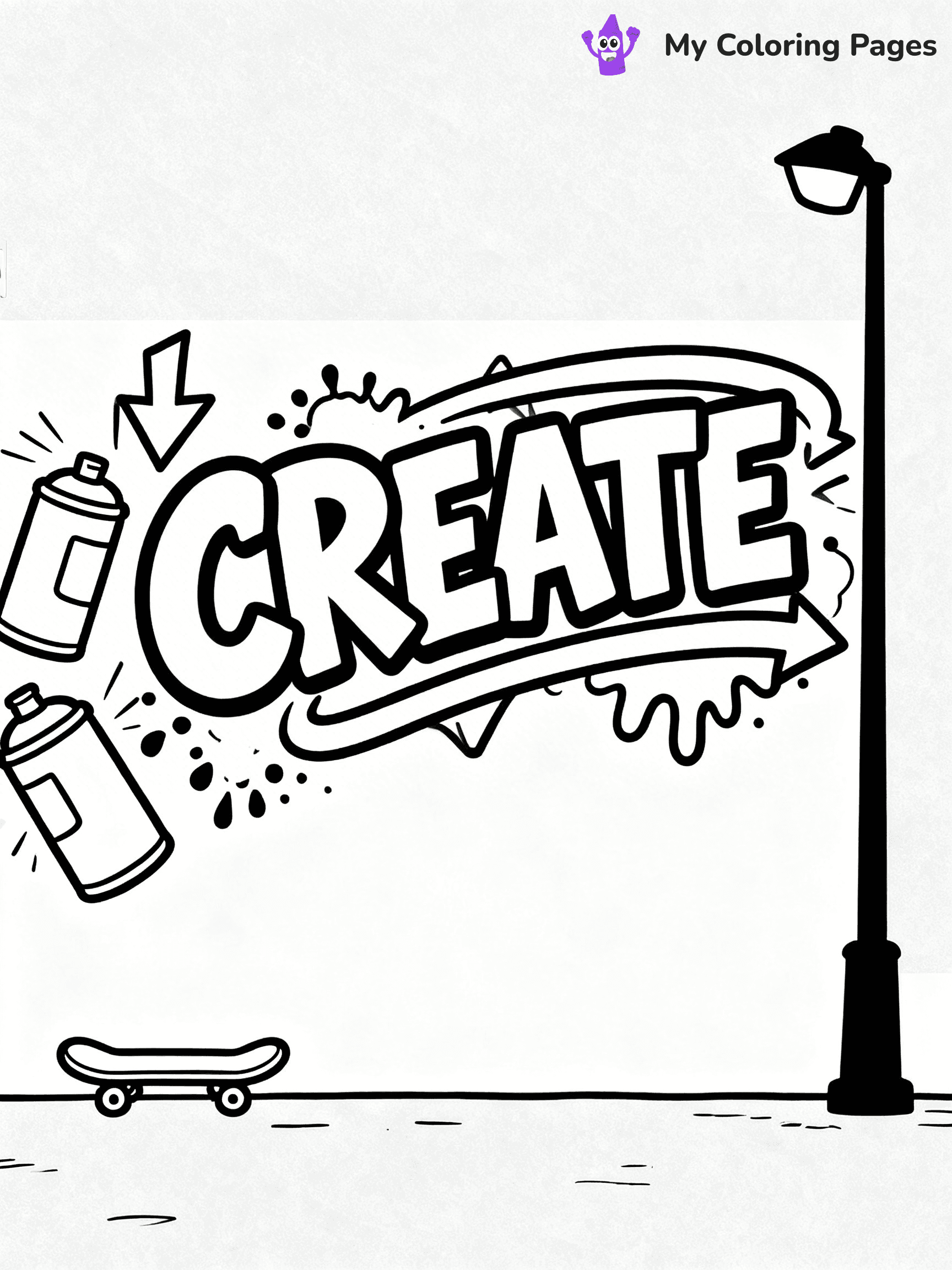 Graffiti Word Coloring Pages - 12