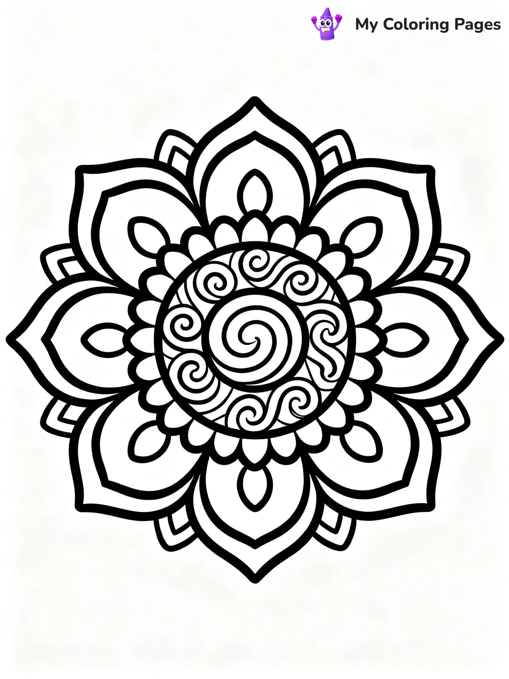 Hard Rangoli Coloring Pages - 19