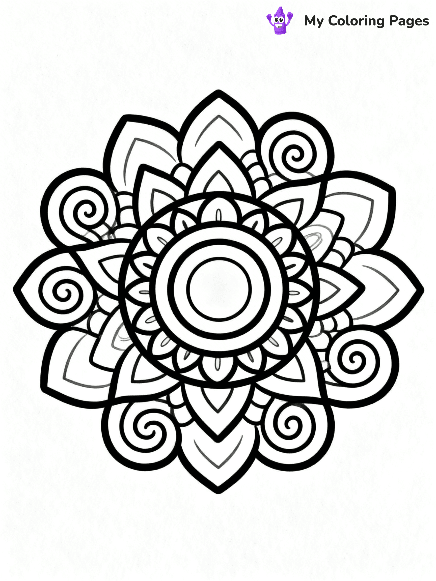 Hard Rangoli Coloring Pages - 15