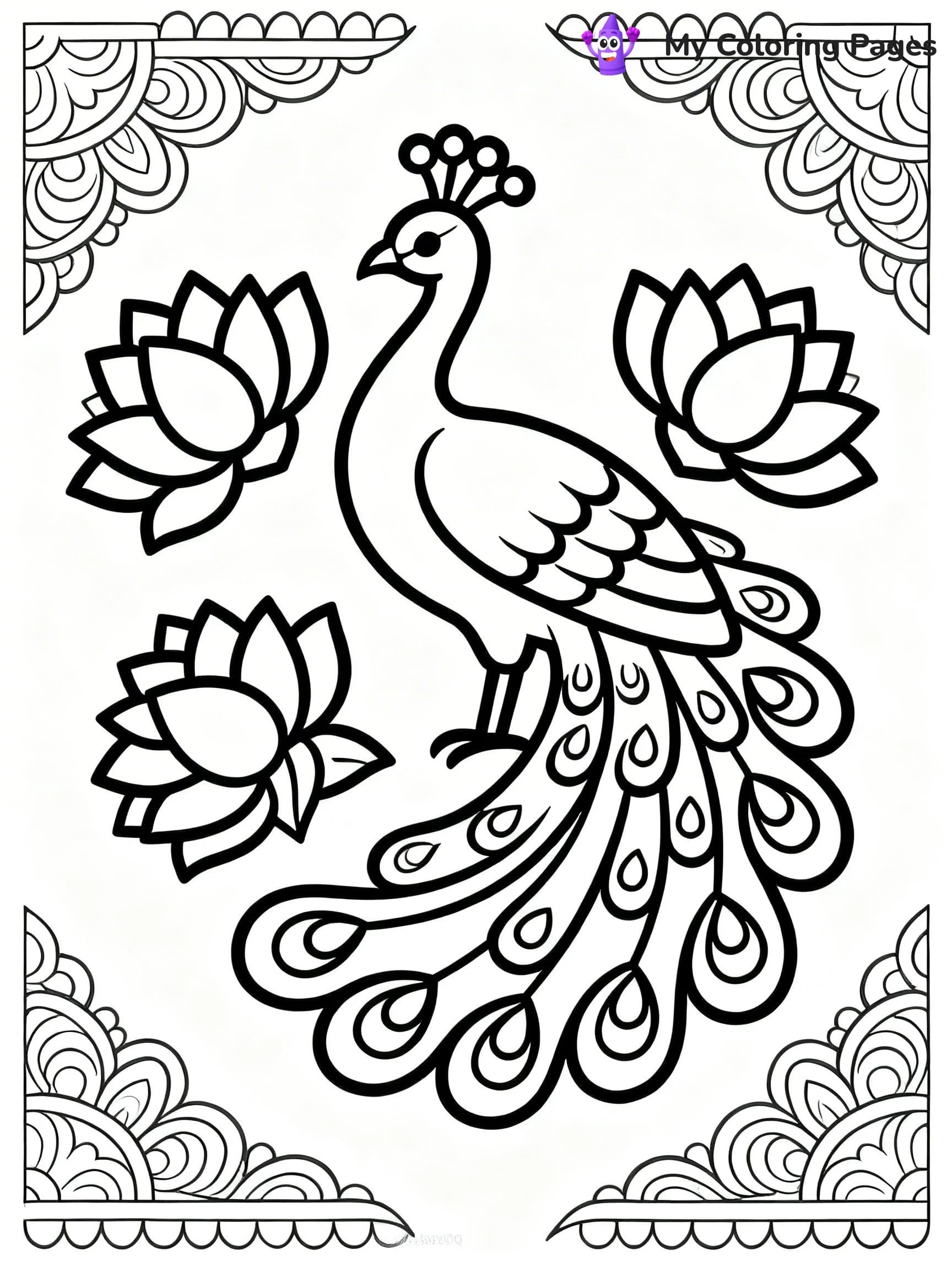 Hard Rangoli Coloring Pages - 1