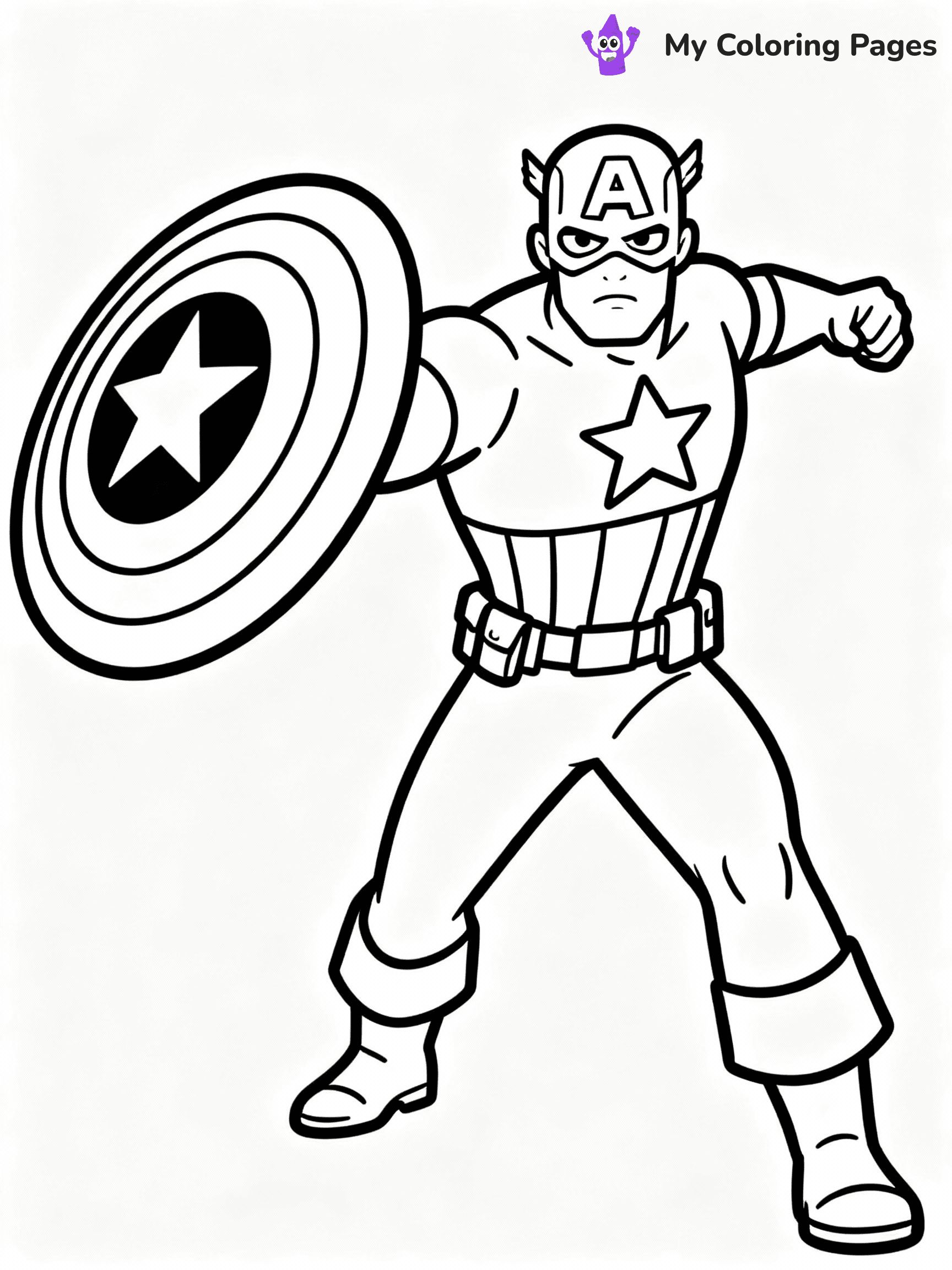 Captain America Coloring Pages - 12