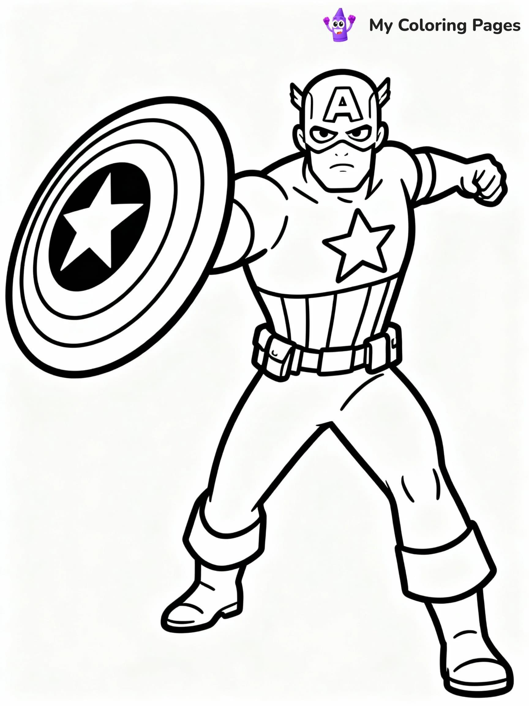 Captain America Coloring Pages - 12