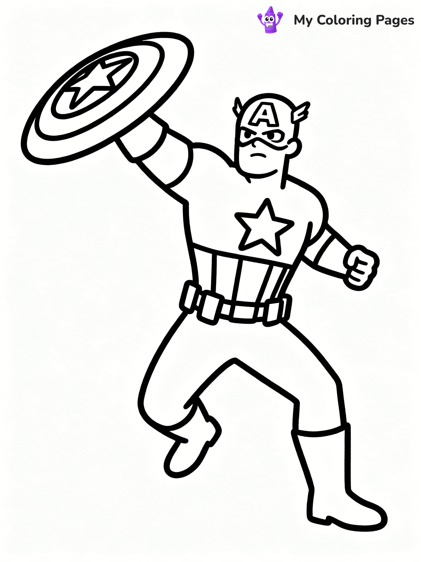 Captain America Coloring Pages - 1