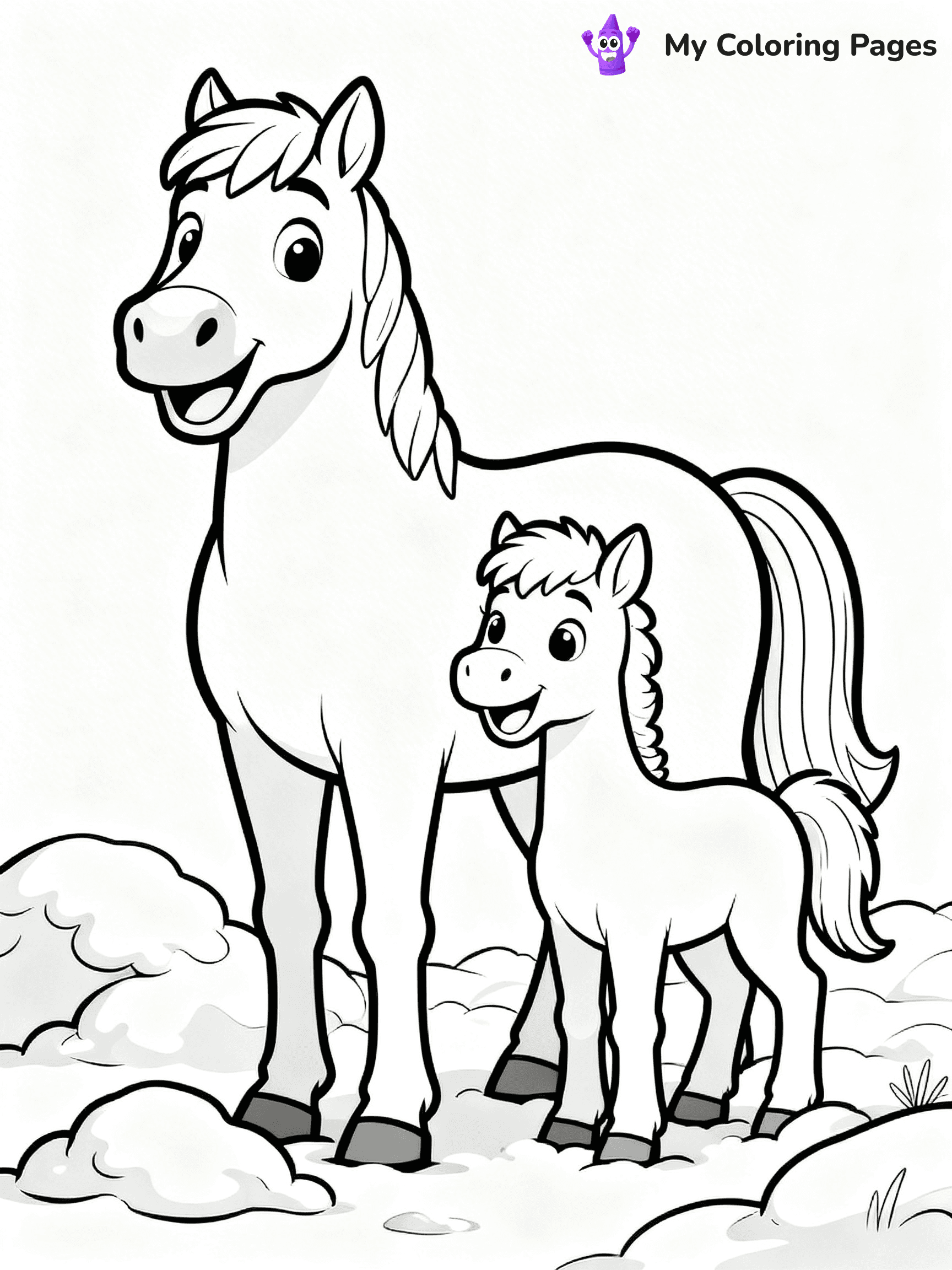 Christmas Horse Coloring Pages - 13