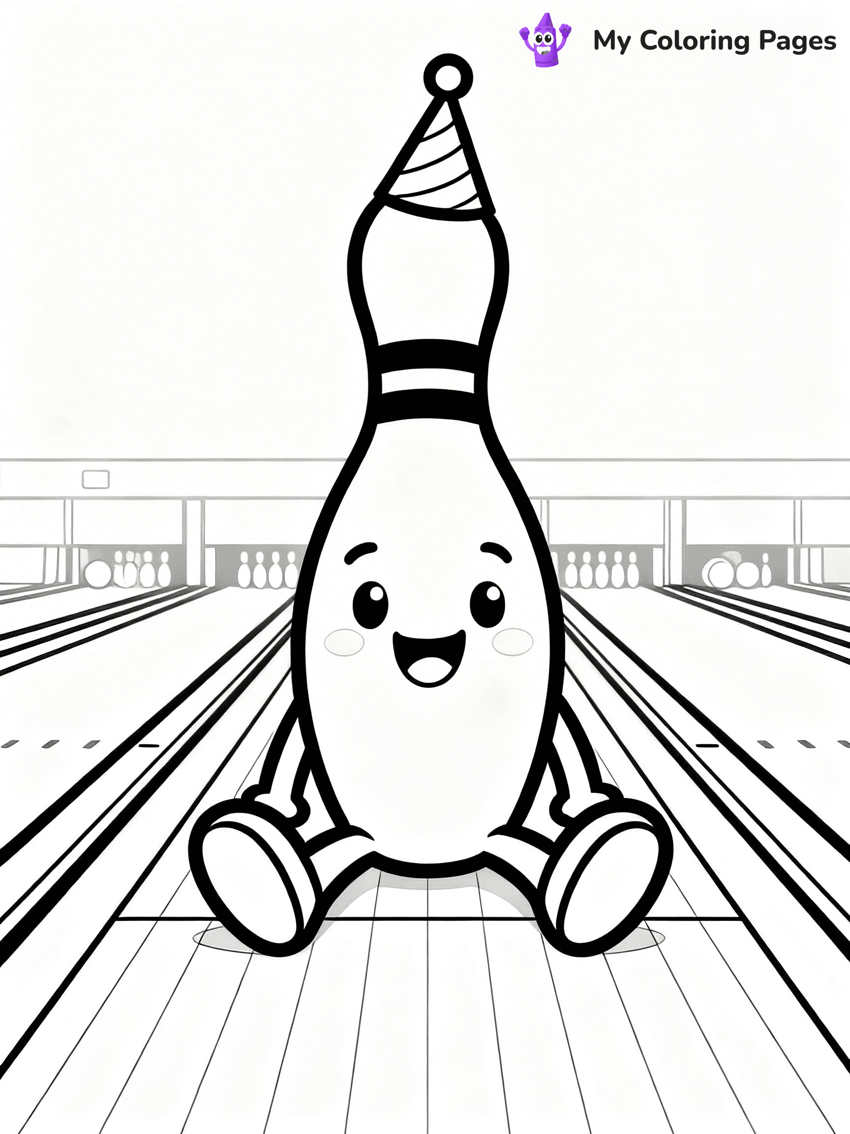 Bowling Coloring Pages - 100