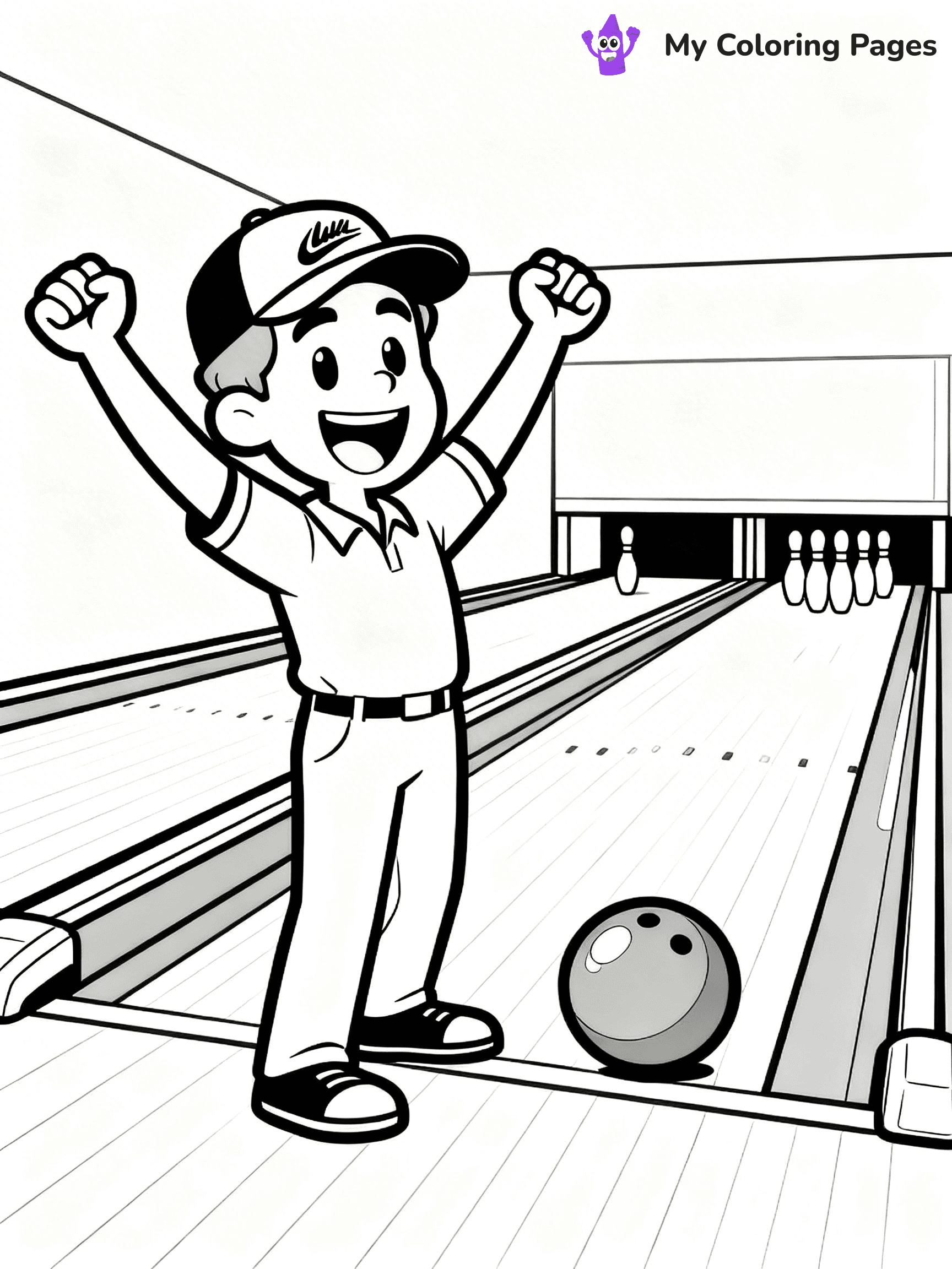 Bowling Coloring Pages - 44