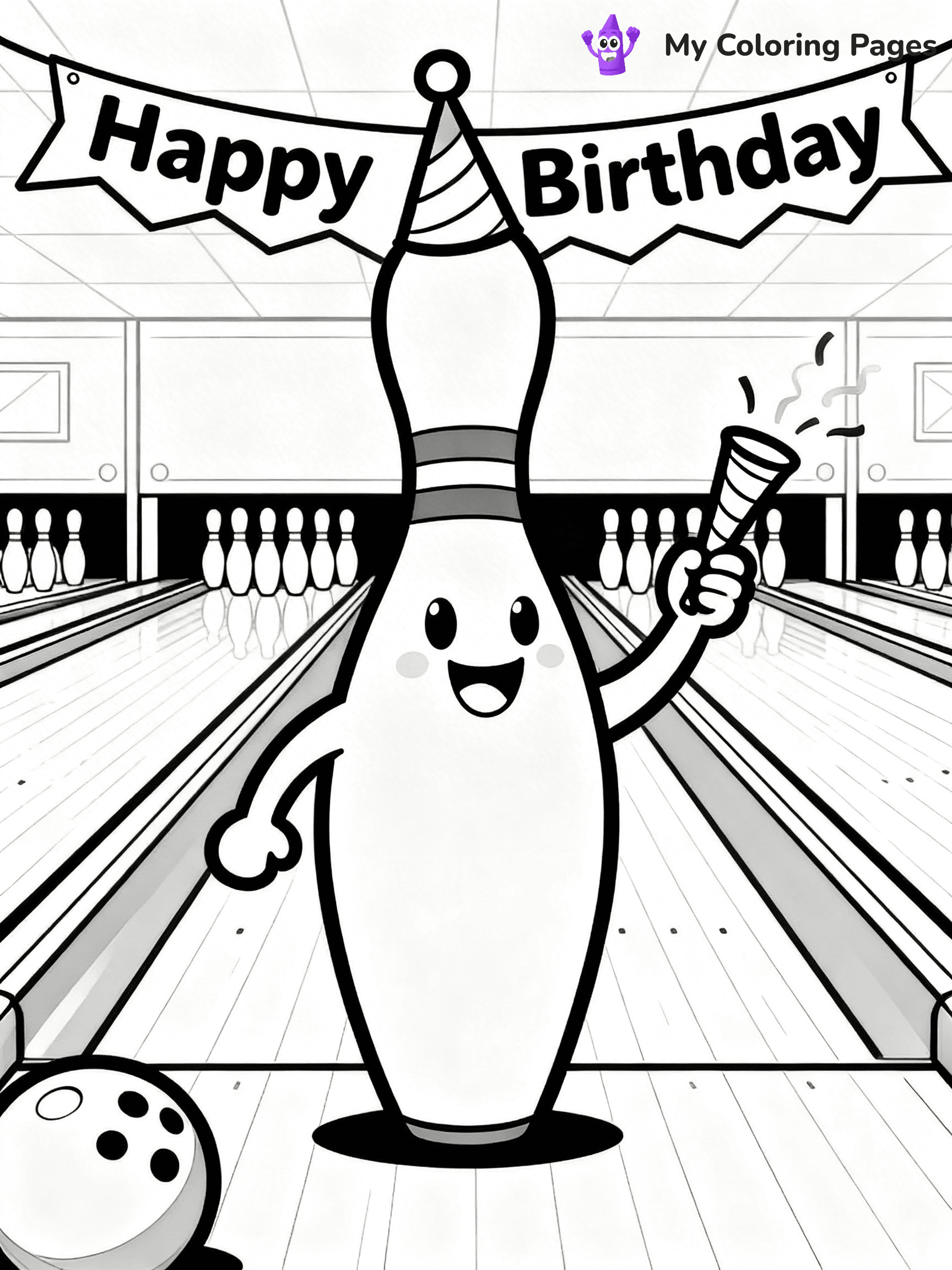 Bowling Coloring Pages - 36