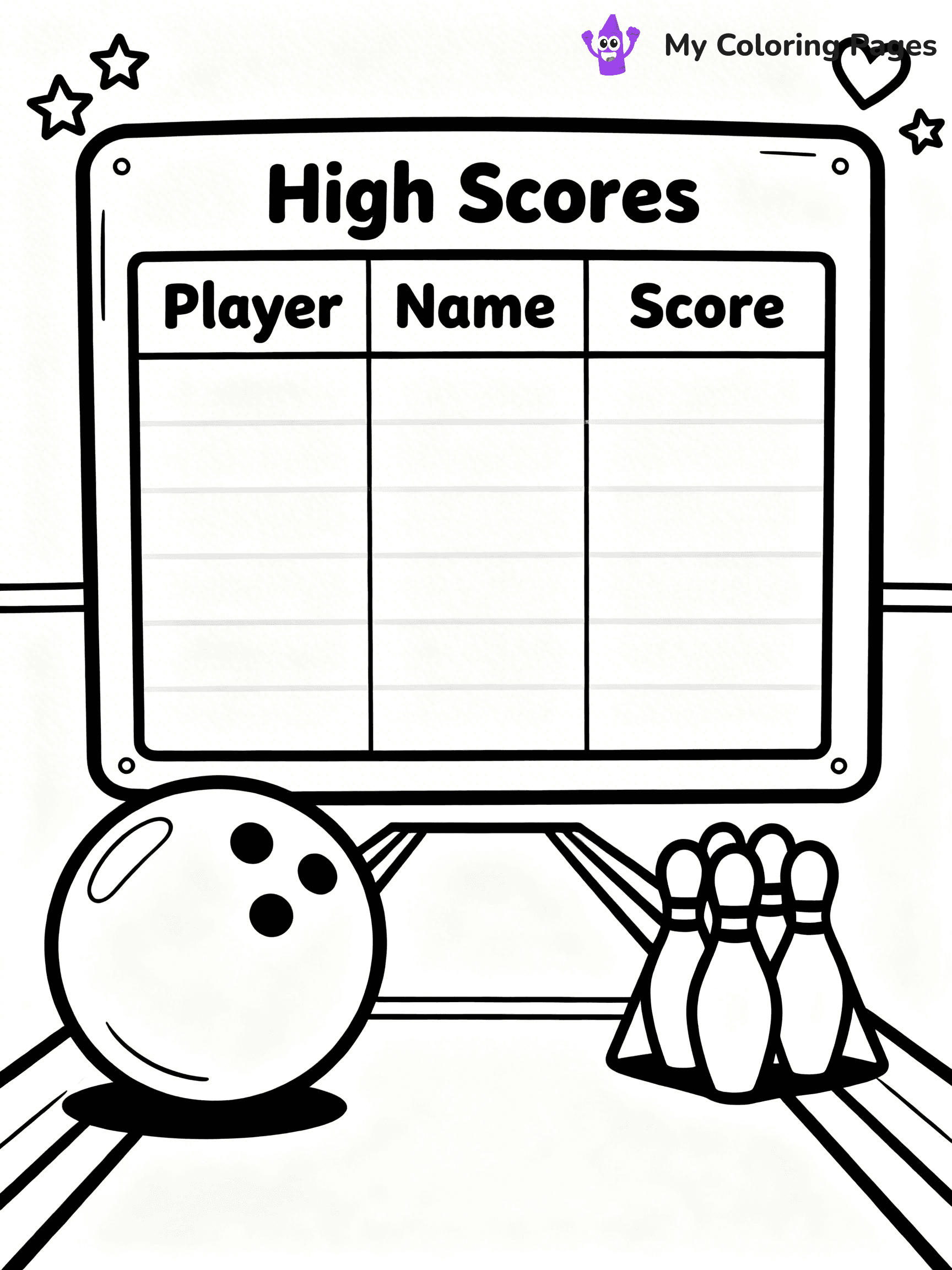 Bowling Coloring Pages - 34