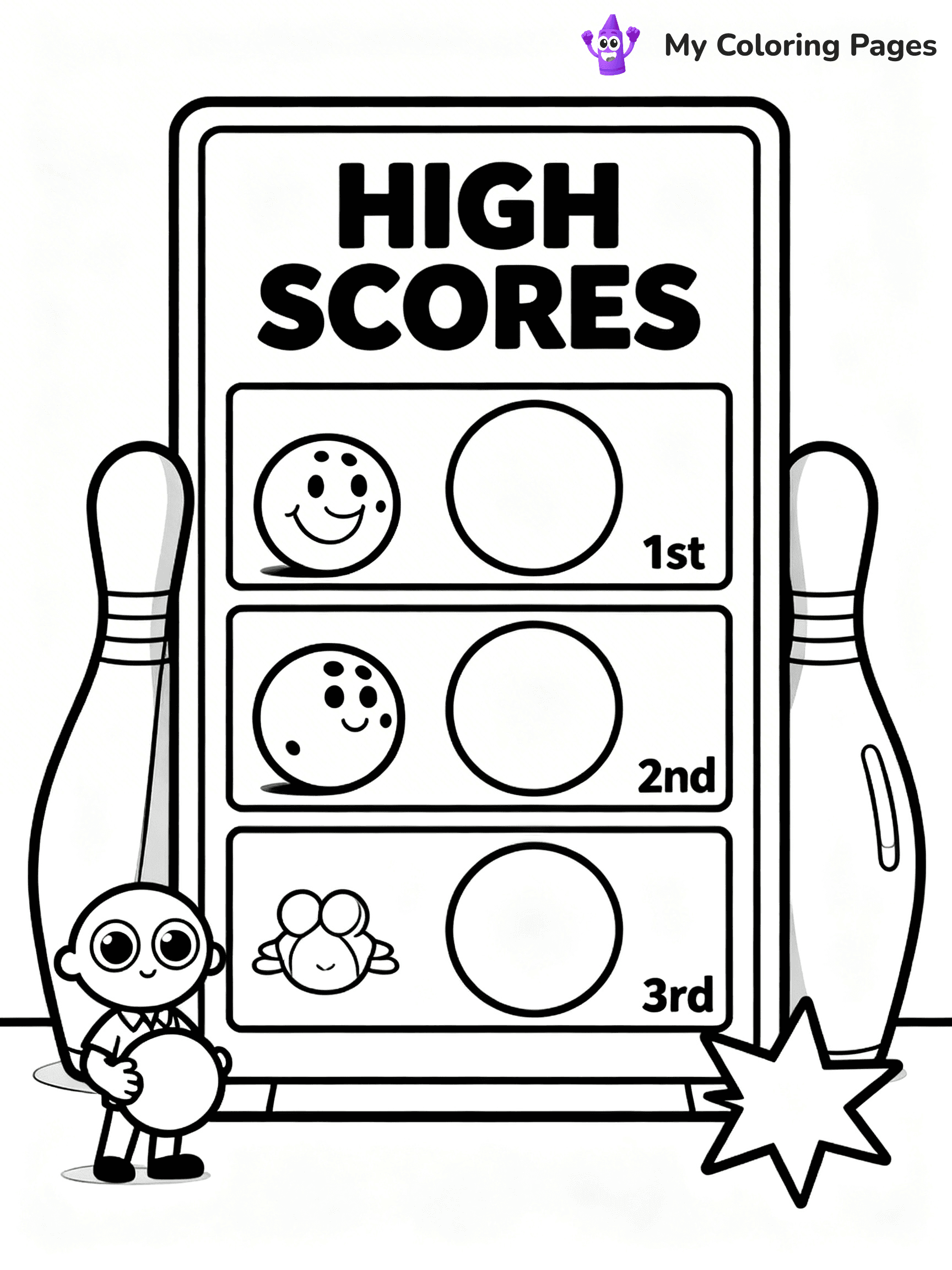 Bowling Coloring Pages - 33