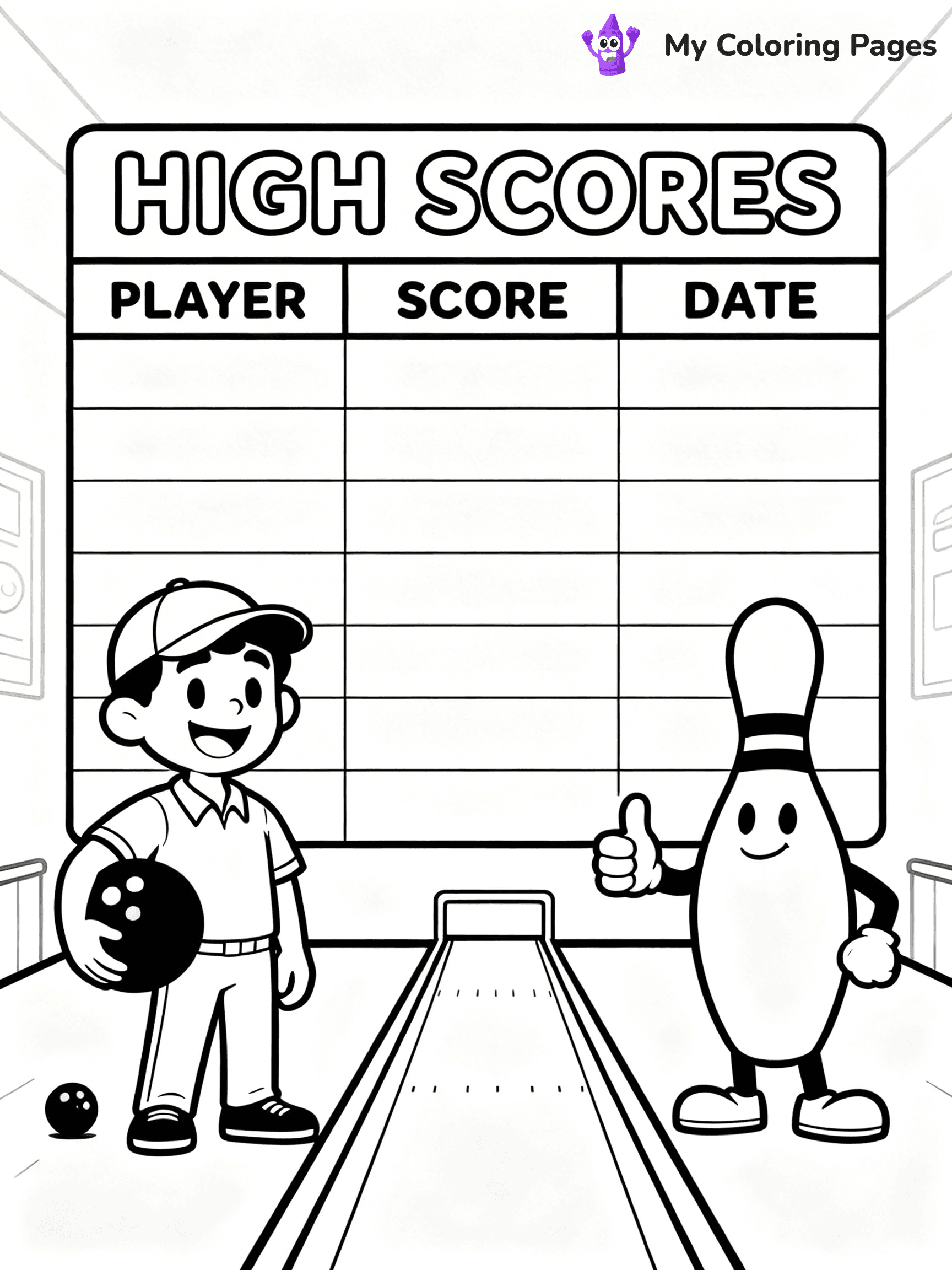 Bowling Coloring Pages - 32