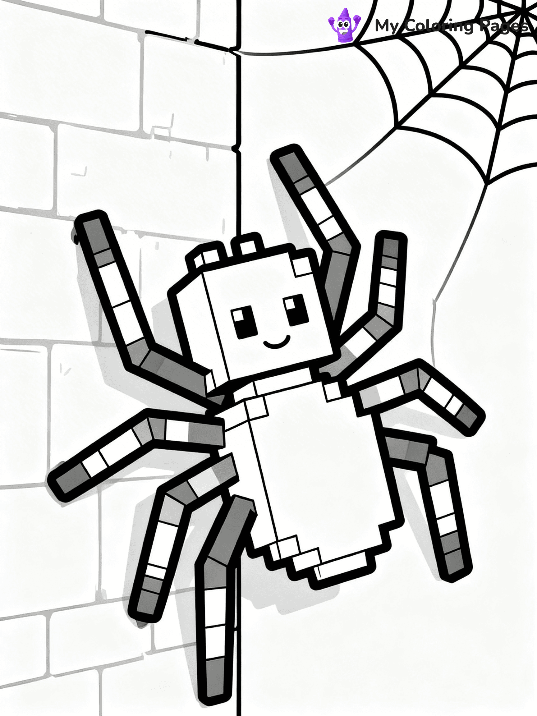Minecraft Spider Coloring Pages - 40